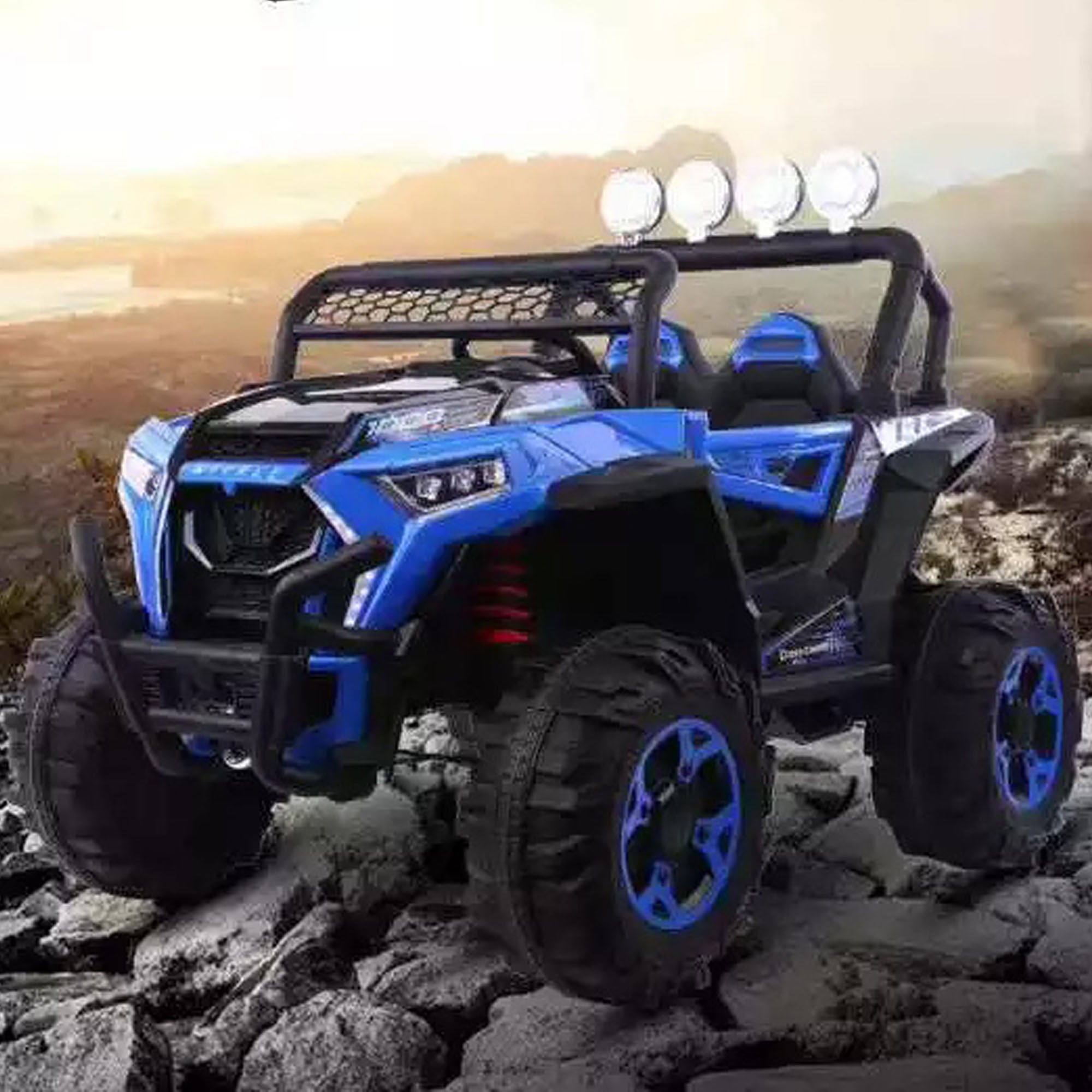 Ride On NEL-918 Electric Kids Car 4x4 Jeep 12V Leather Seat EVA Wheels - DERAKBIKES