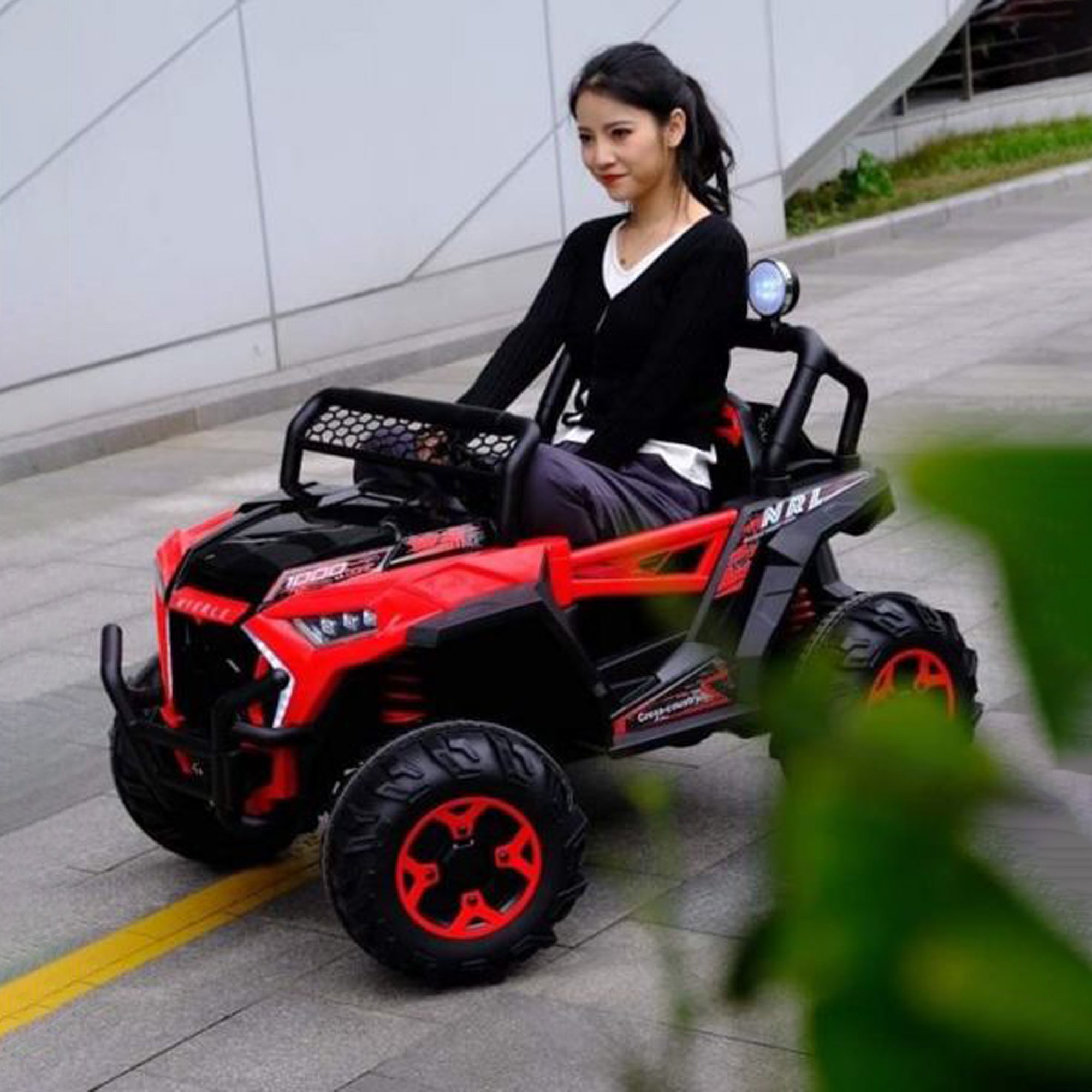 Ride On NEL-918 Electric Kids Car 4x4 Jeep 12V Leather Seat EVA Wheels - DERAKBIKES