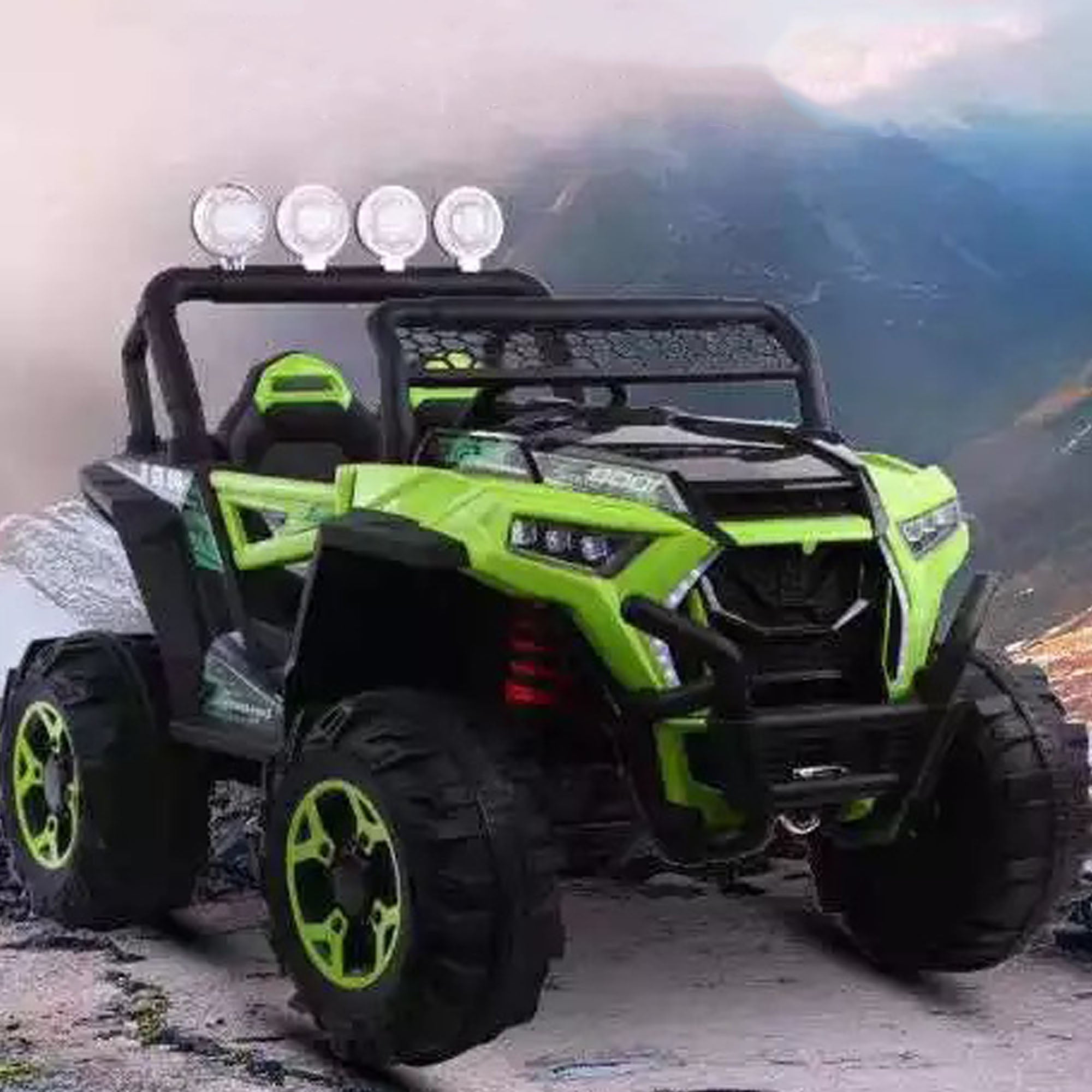 Ride On NEL-918 Electric Kids Car 4x4 Jeep 12V Leather Seat EVA Wheels - DERAKBIKES