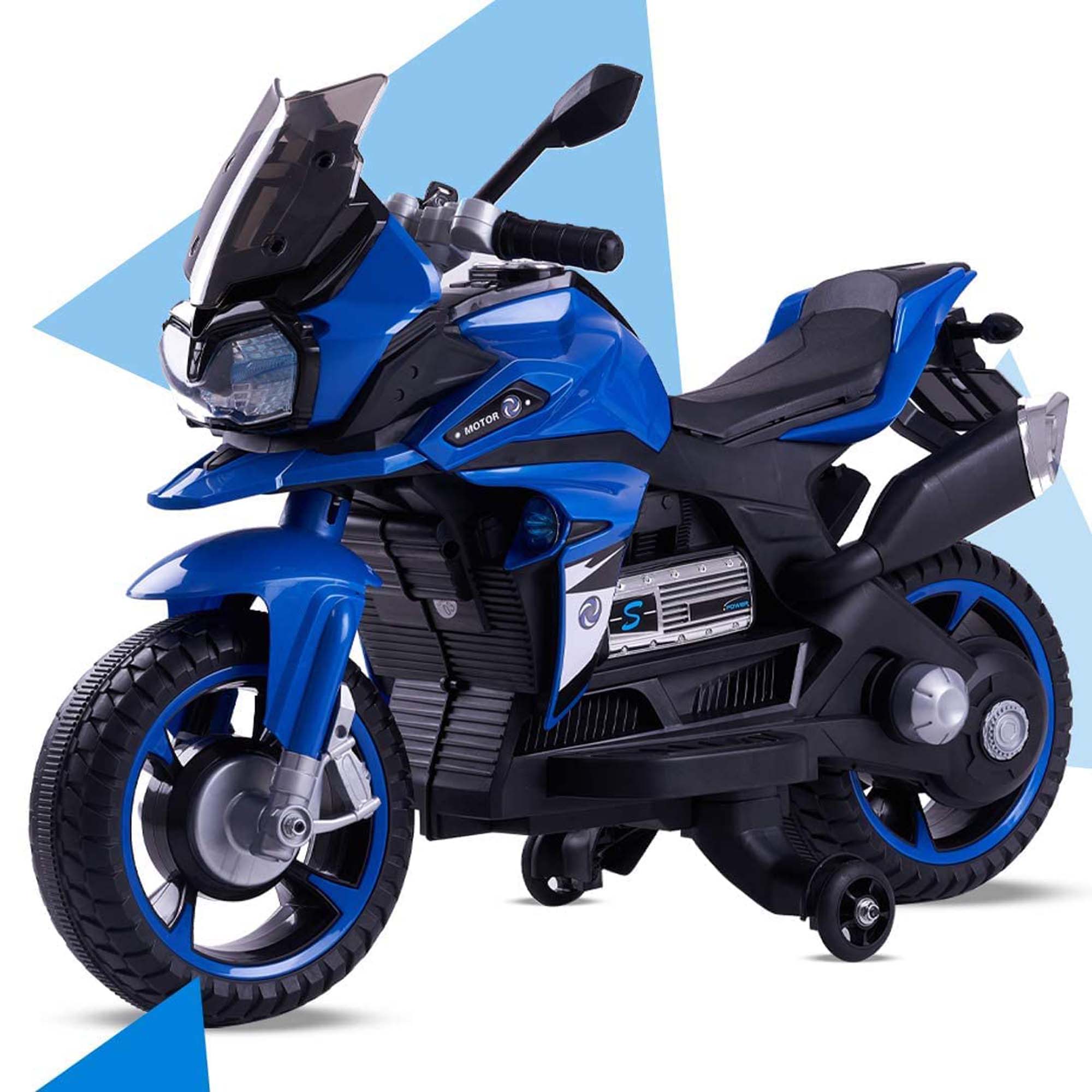 Ride On Electric Bike Kids NEL-R800GS Hand Race Blue