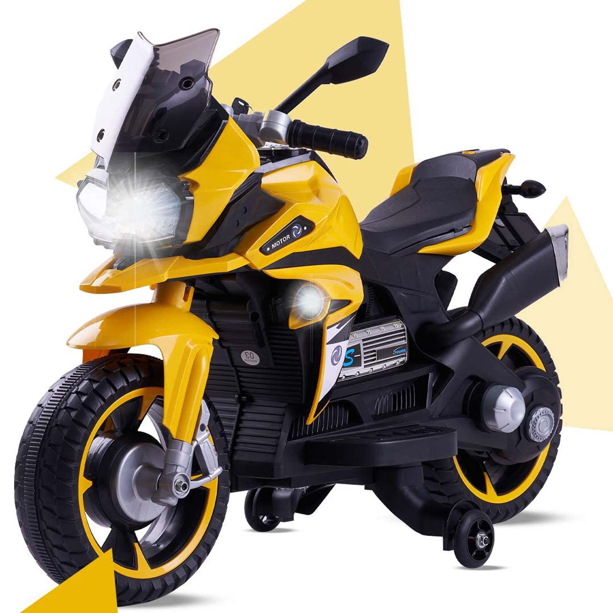 Ride On Electric Bike Kids NEL-R800GS Hand Race Yellow