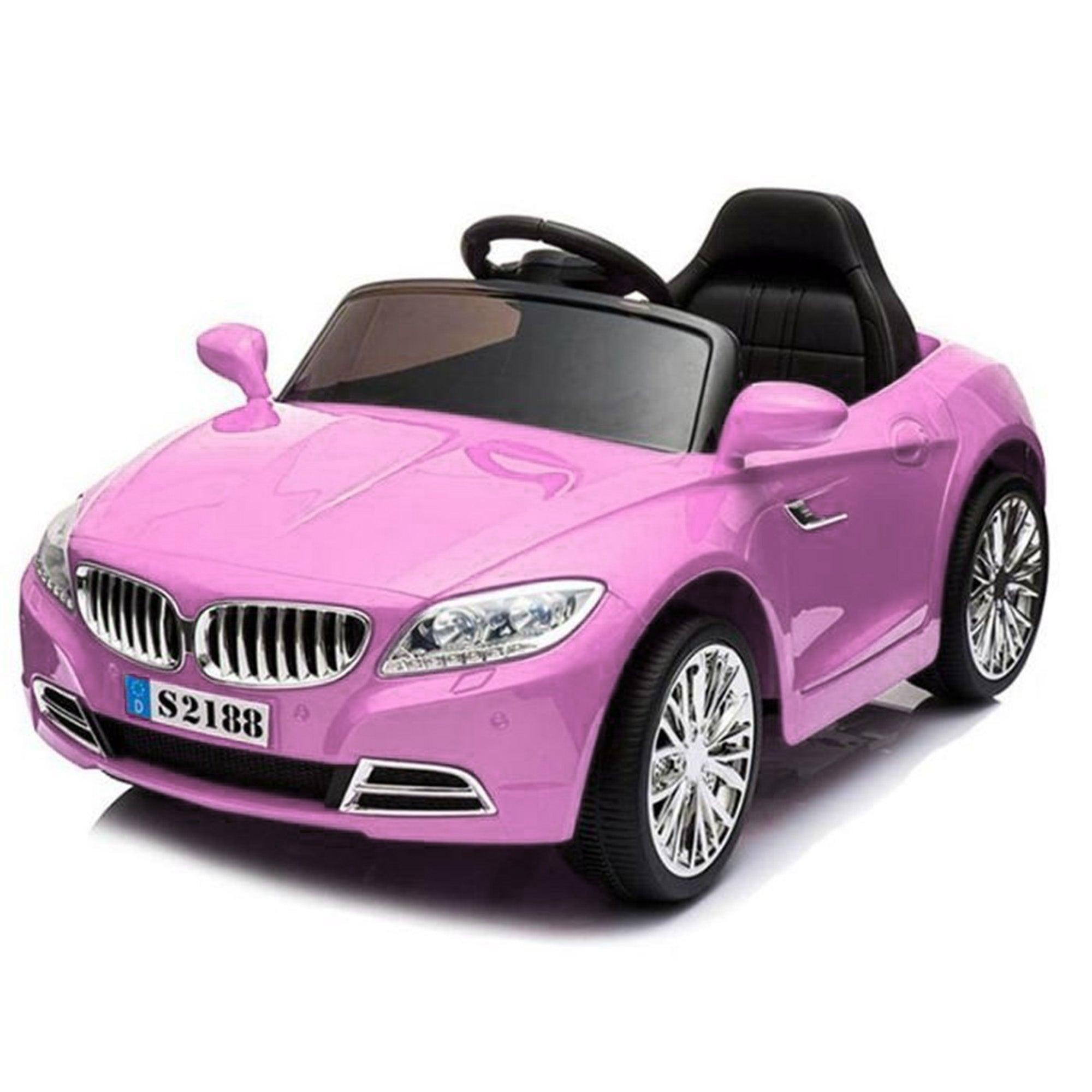 Super Girl Kids Electric Ride on Car with LED Lights Music Parental Remote Control - Pink