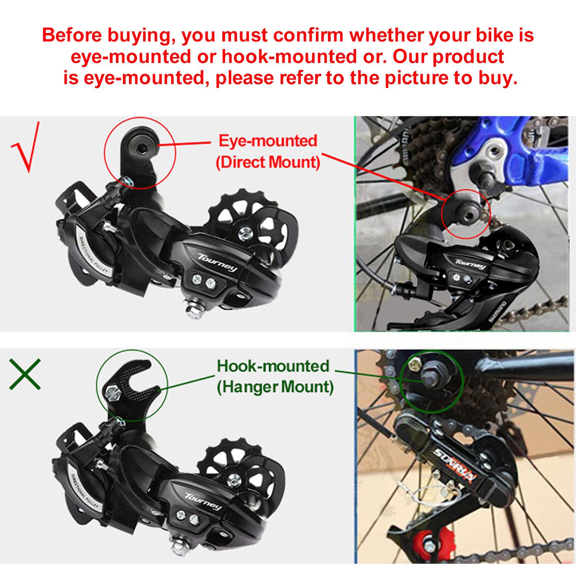 SHIMANO TOURNEY TX800 7/8 Speed Rear Derailleur - DerakBikes