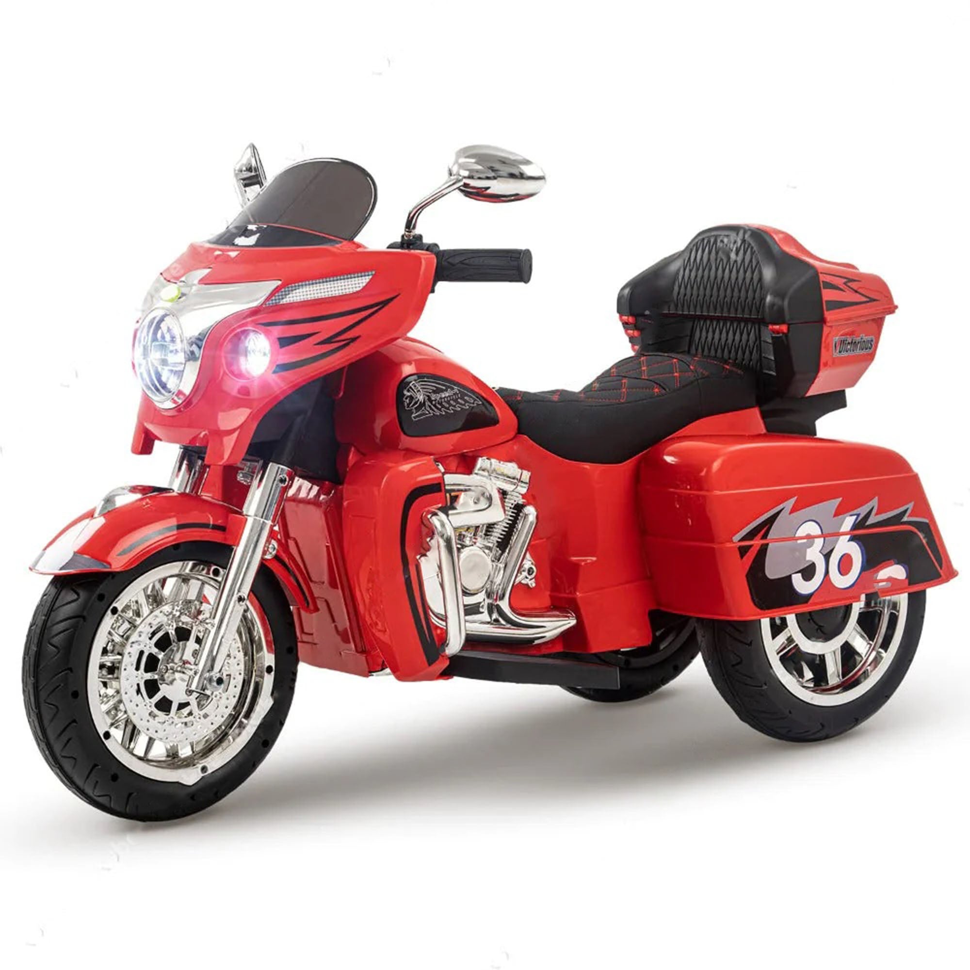 Tri Glide Harley Kids Ride-On Bike with 3 Wheels and Hand Accelerator