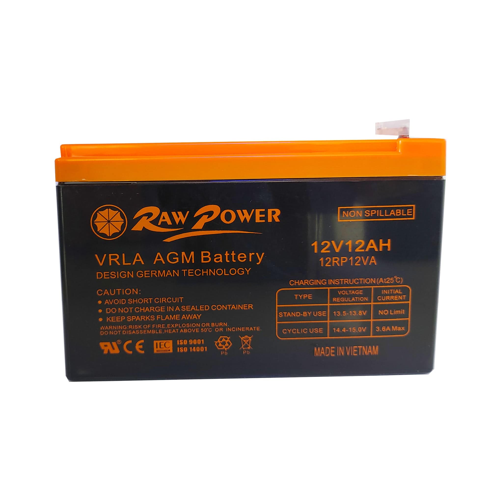 Raw Power Ride On Car Battery 12V 12ah - DERAKBIKES