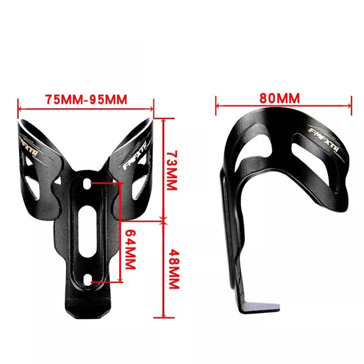 Bicycle Water Bottle Cage Alloy Black- DerakBikes