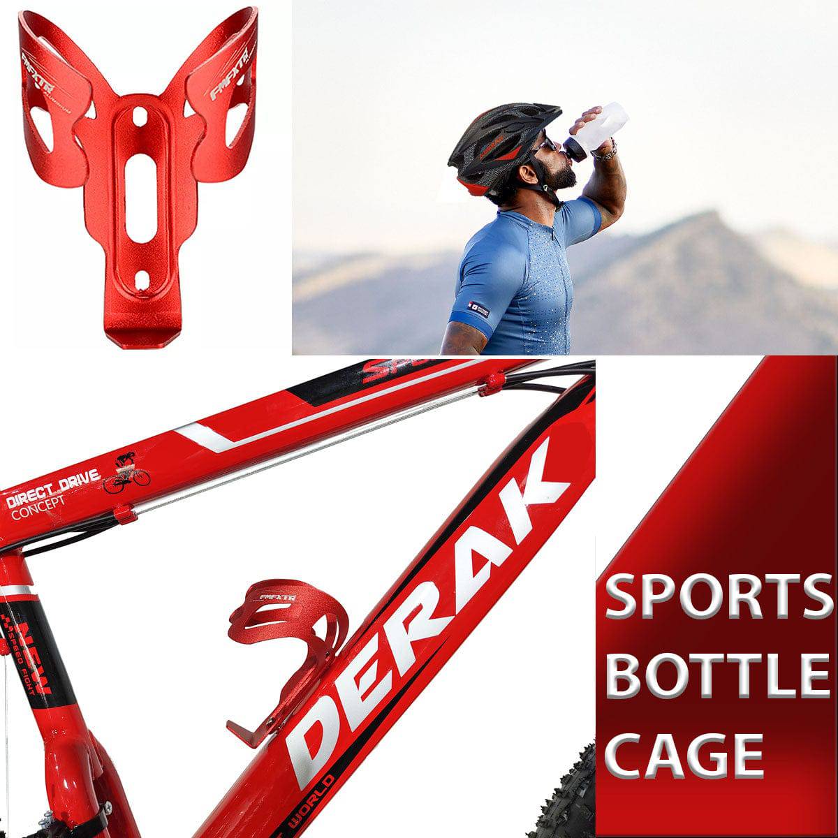 Bicycle Water Bottle Cage Alloy - DerakBikes