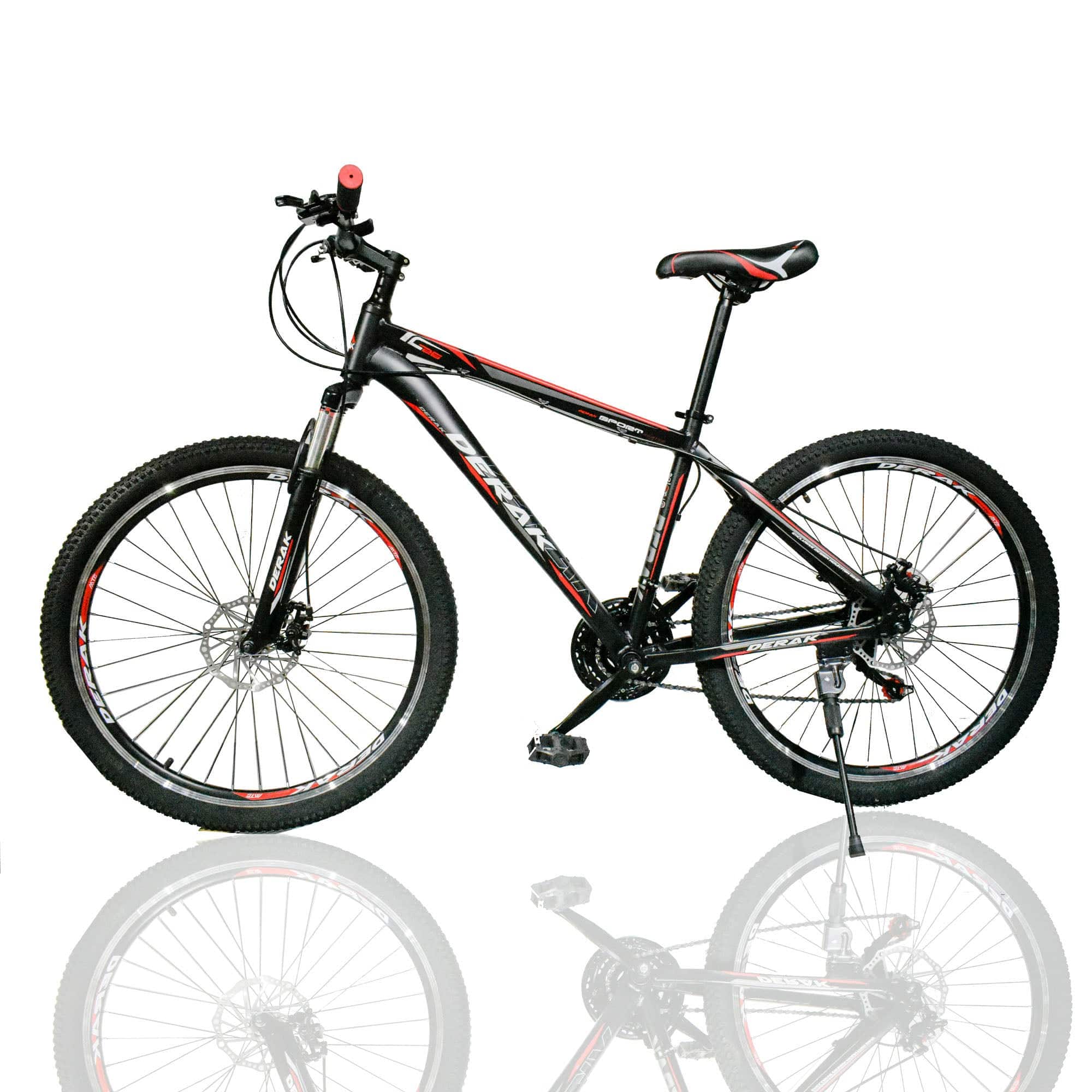 Adult Bike 26 Inch Roger 21sp Alloy Black Red - DerakBikes
