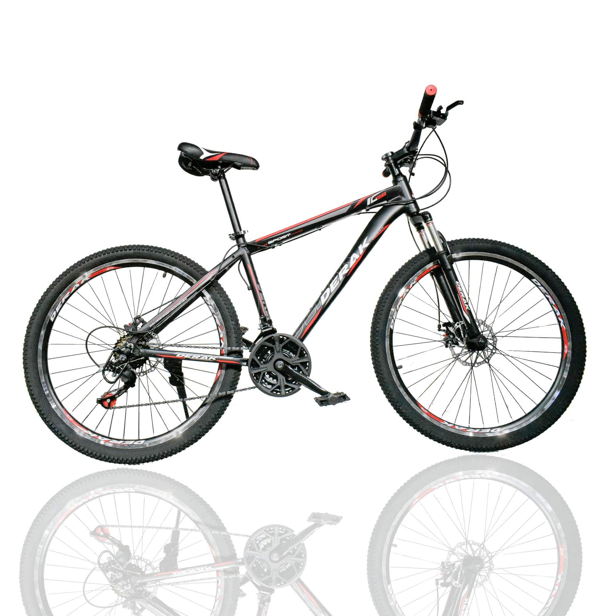 Adult Bike 26 Inch Roger 21sp Alloy Black Red - DerakBikes