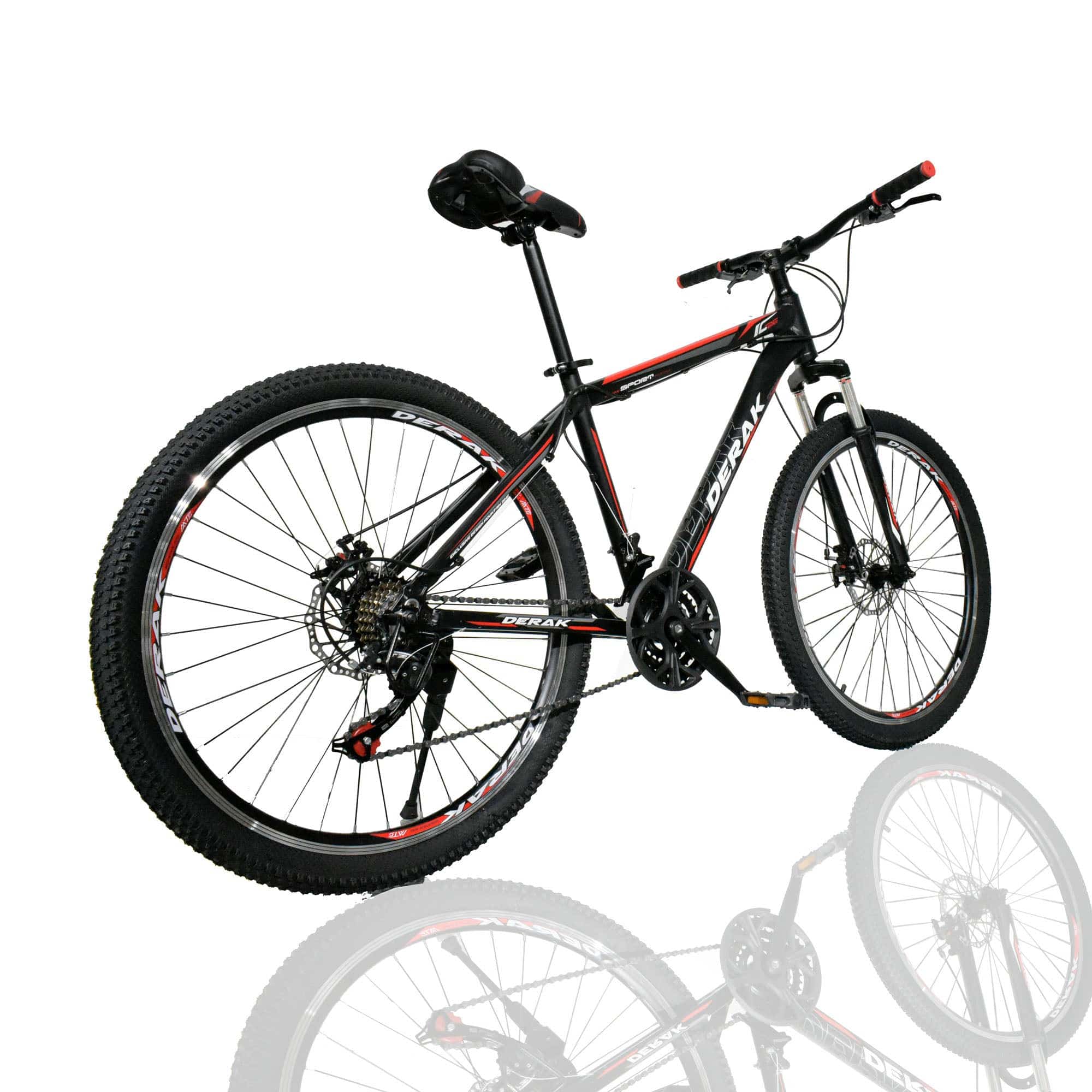 Adult Bike 26 Inch Roger 21sp Alloy Black Red - DerakBikes