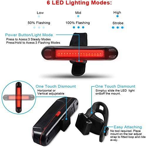 Bicycle Lights Set Waterproof LED Equipment 300LM-Derakbikes