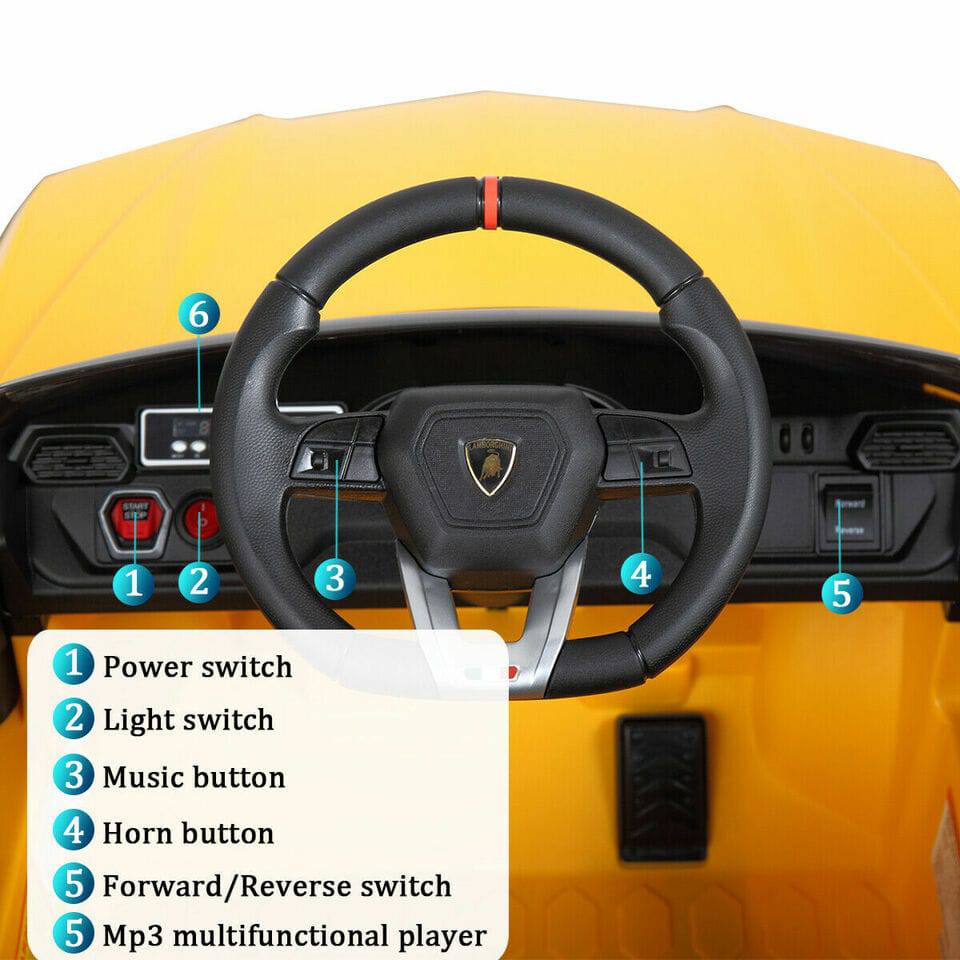 Ride On Car Kids License Urus Electric EVA Yellow