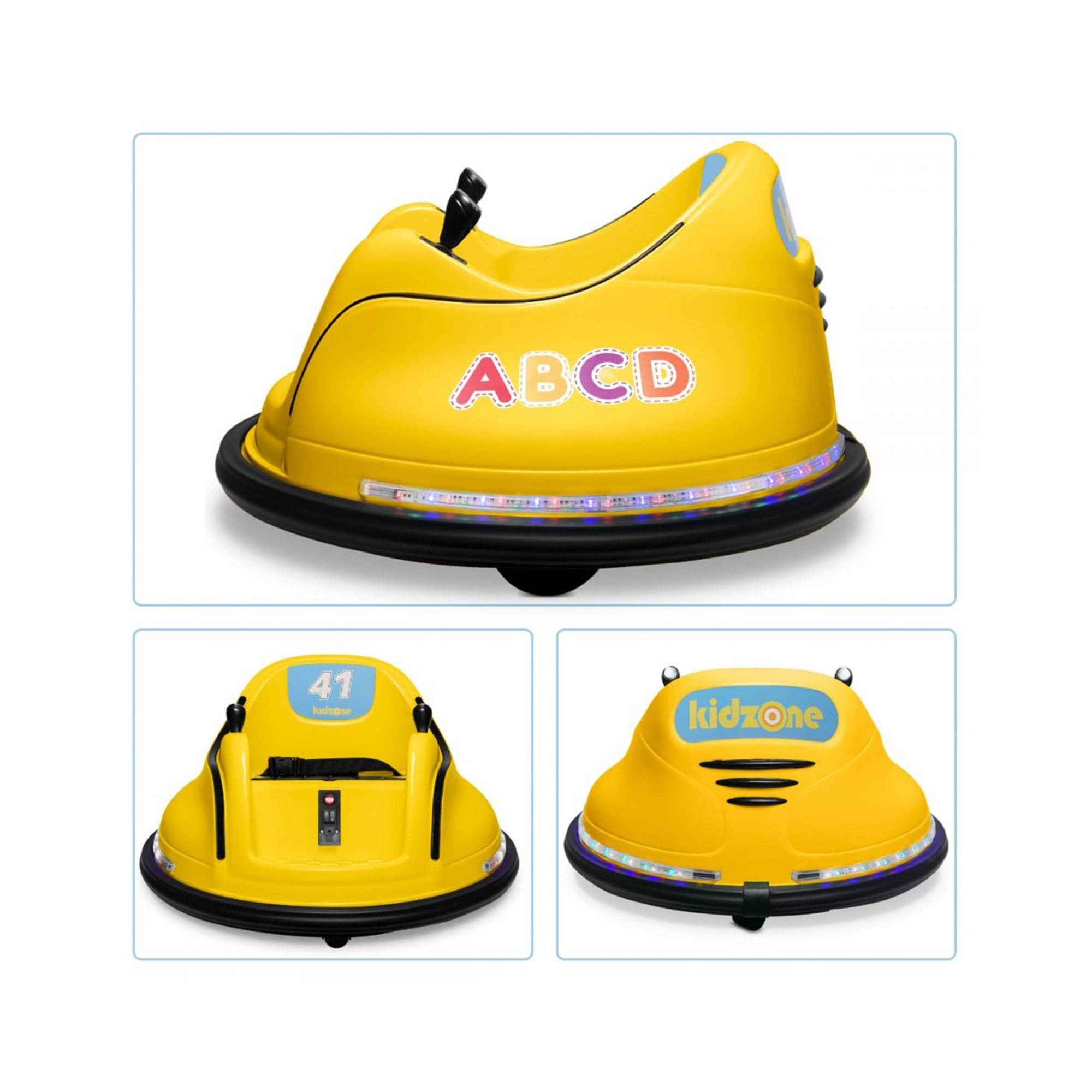 Kids Ride On Toys Bumper Car Yellow - DerakBikes