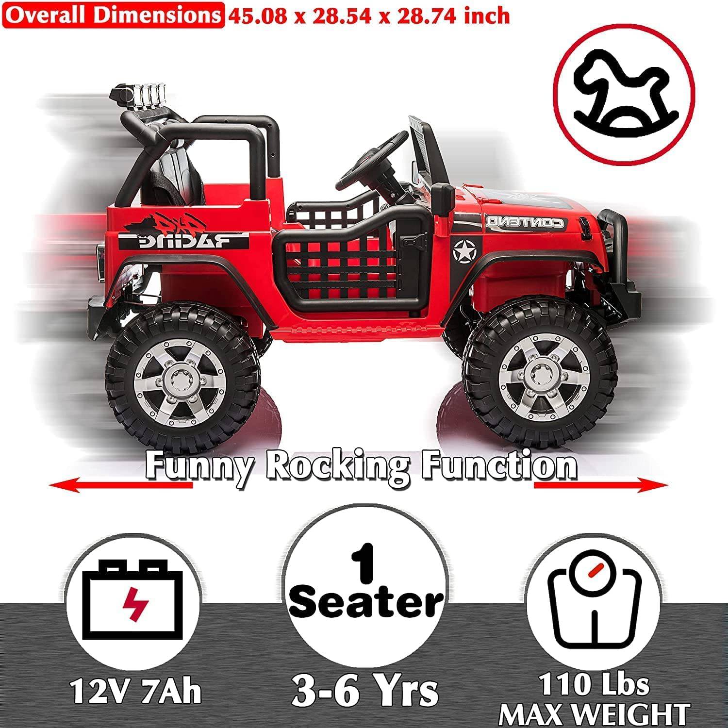 Ride on Jeep Kids Car XMX-618 Red - DerakBikes
