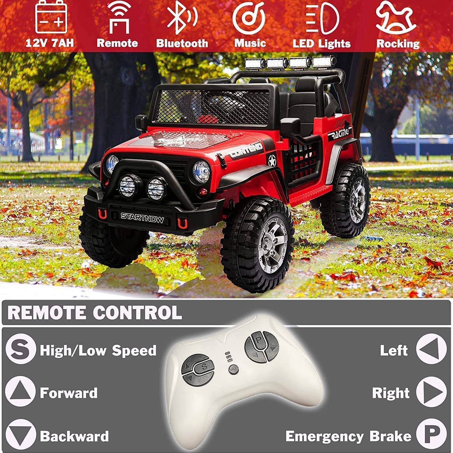 Ride on Jeep Kids Car XMX-618 Red - DerakBikes