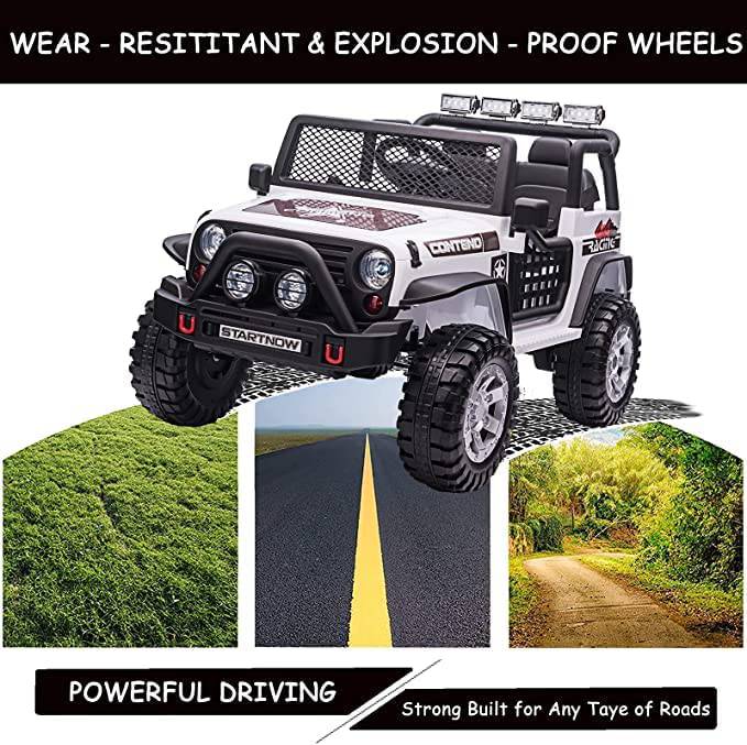 Ride on Jeep Kids Car XMX-618 White - DerakBikes