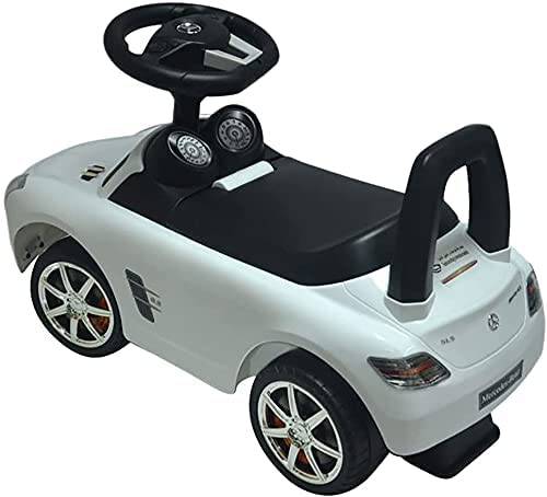 Kids Pushing AMG 332 Ride On White