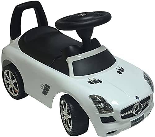 Kids Pushing AMG 332 Ride On White