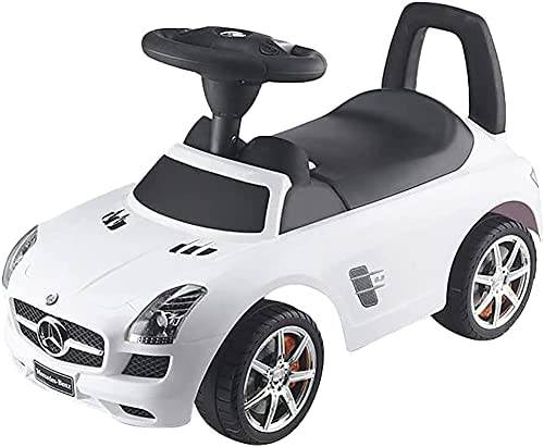 Kids Pushing AMG 332 Ride On White