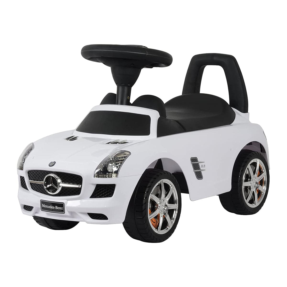 Kids Pushing AMG 332 Ride On White