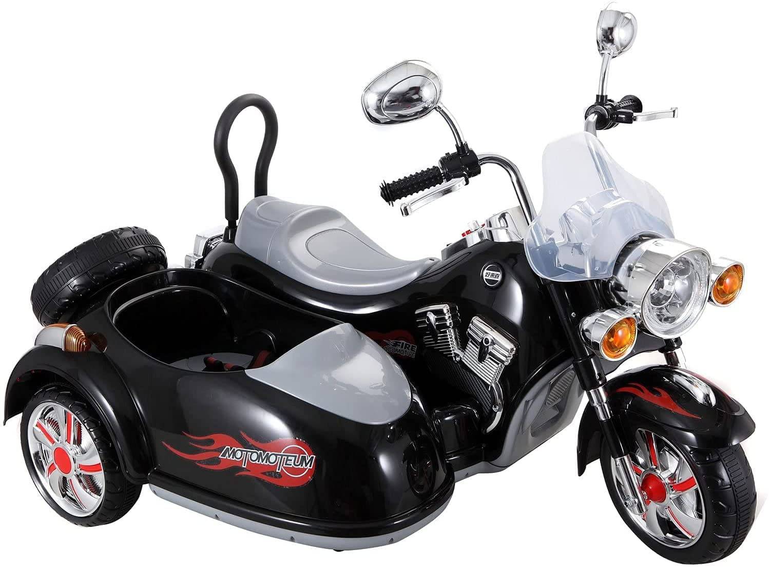 Ride On Bike Kids Twin Couple Sidecar SX138 Black-DerakBikes - DERAKBIKES