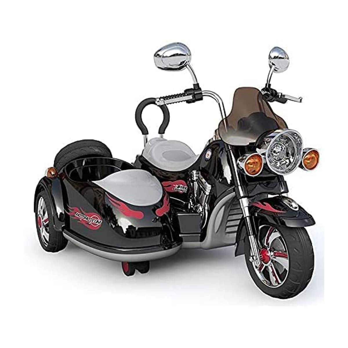 Ride On Bike Kids Twin Couple Sidecar SX138 Black-DerakBikes - DERAKBIKES