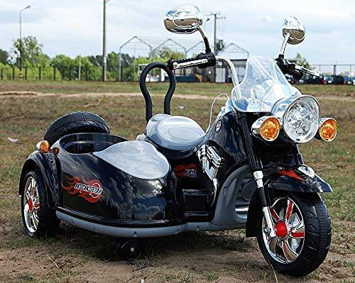 Ride On Bike Kids Twin Couple Sidecar SX138 Black-DerakBikes - DERAKBIKES