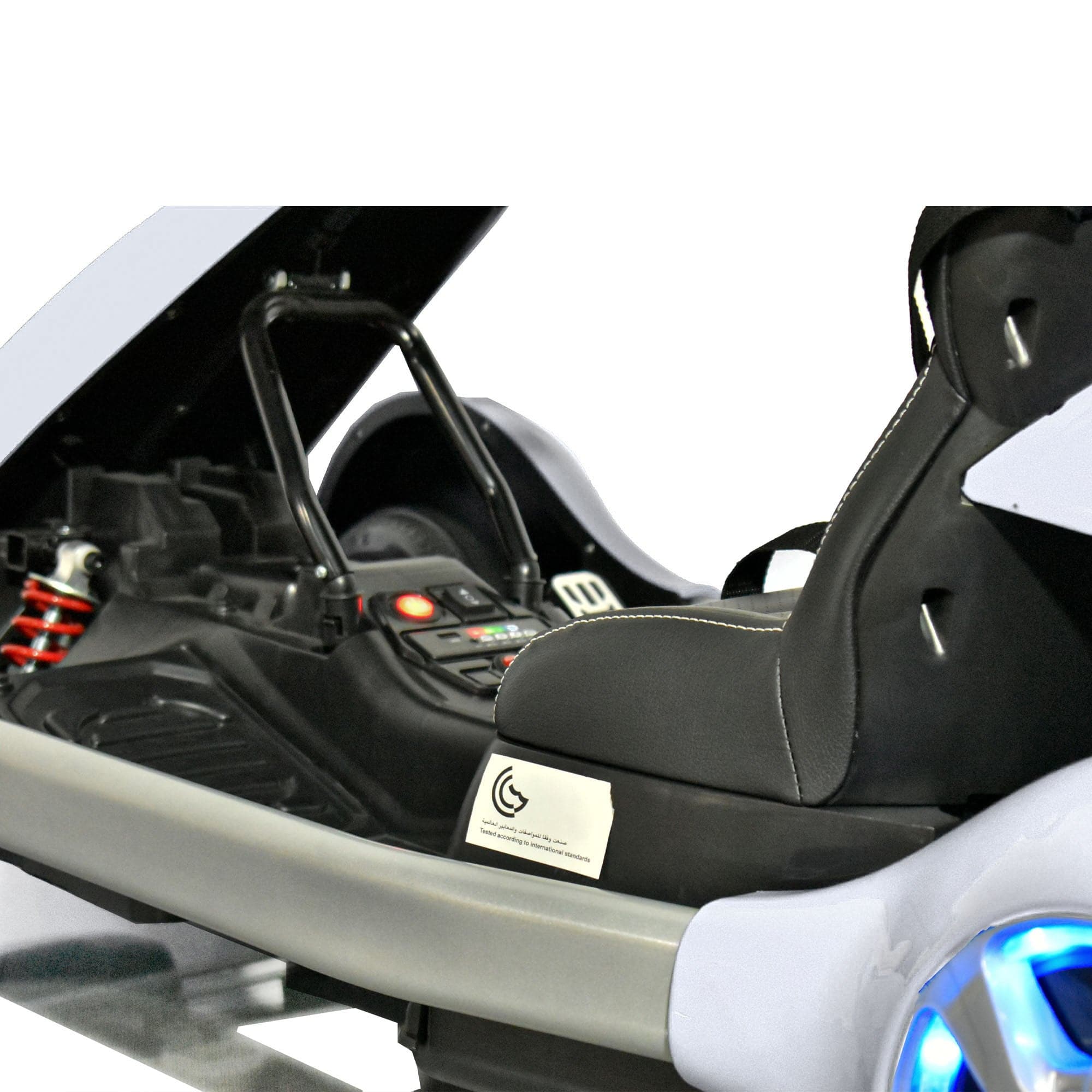 Ride On Go Kart Electric GT white - DerakBikes - DERAKBIKES