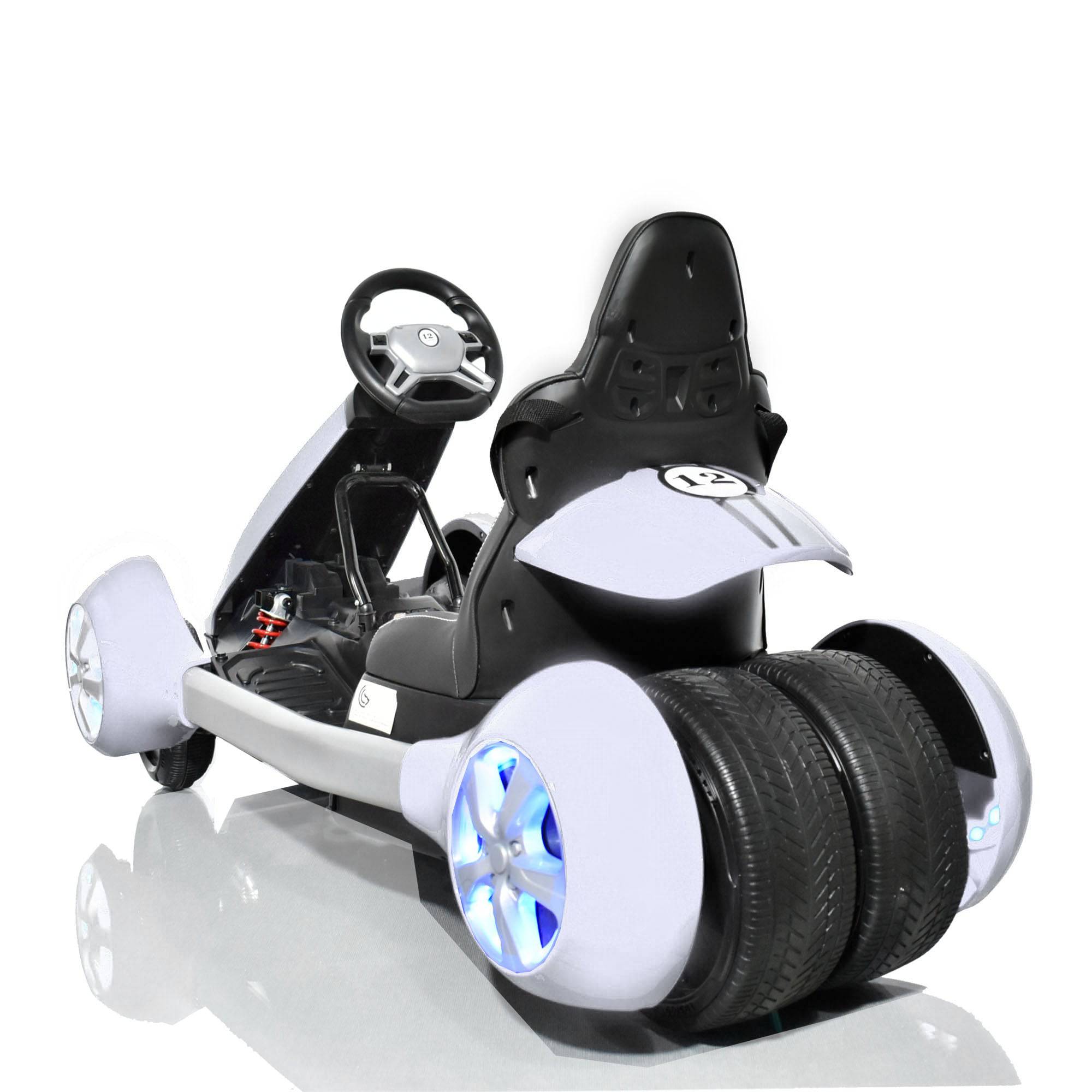 Ride On Go Kart Electric GT white - DerakBikes - DERAKBIKES