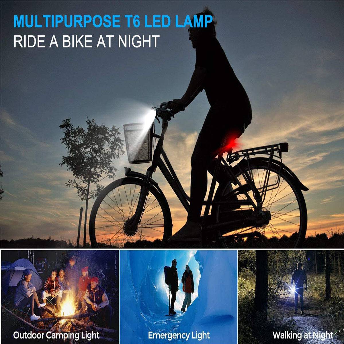 Bicycle Lights Set Waterproof LED Equipment-Derakbikes