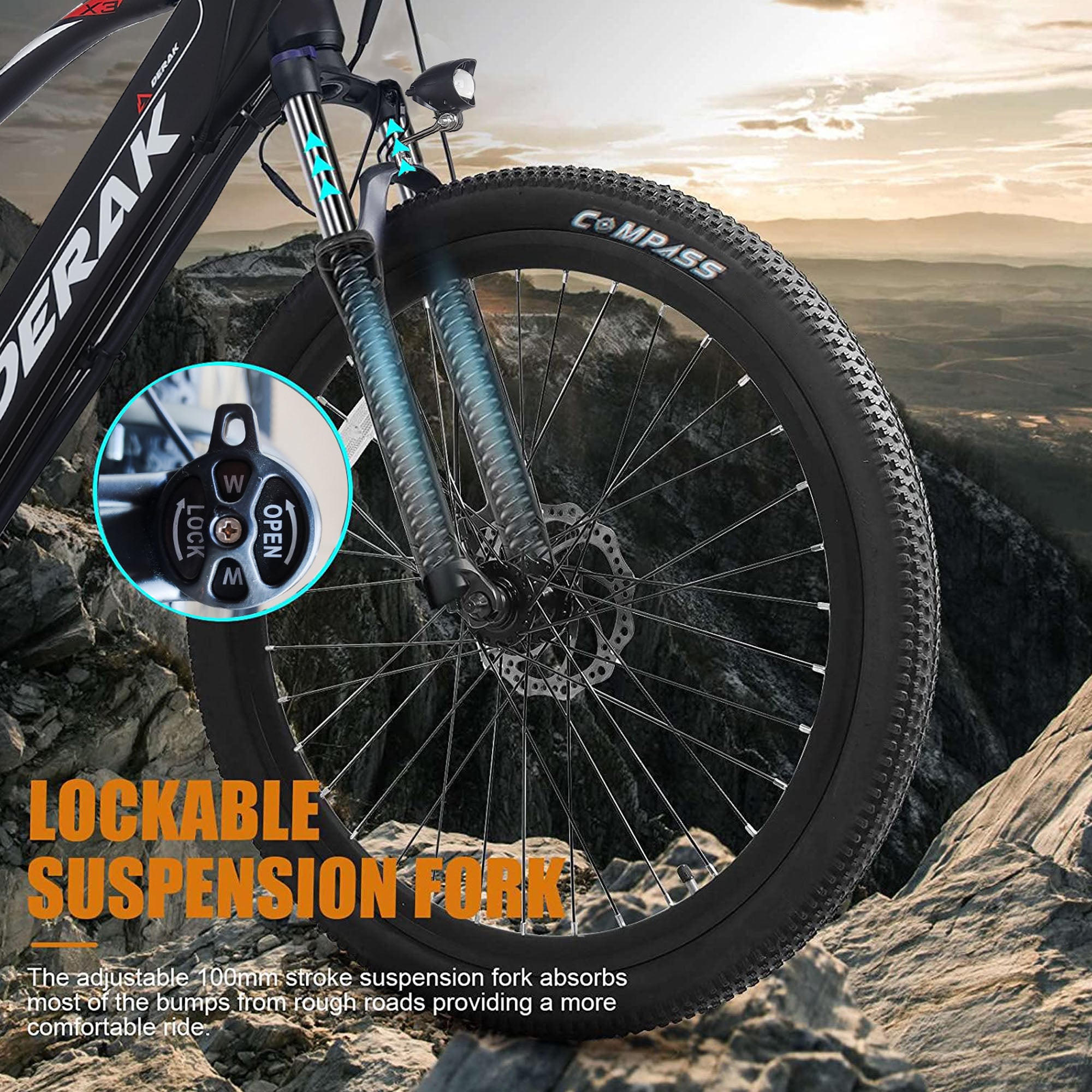 X3 29" Electric Bicycle 1000W Motor 48V 16Ah - DerakBikes