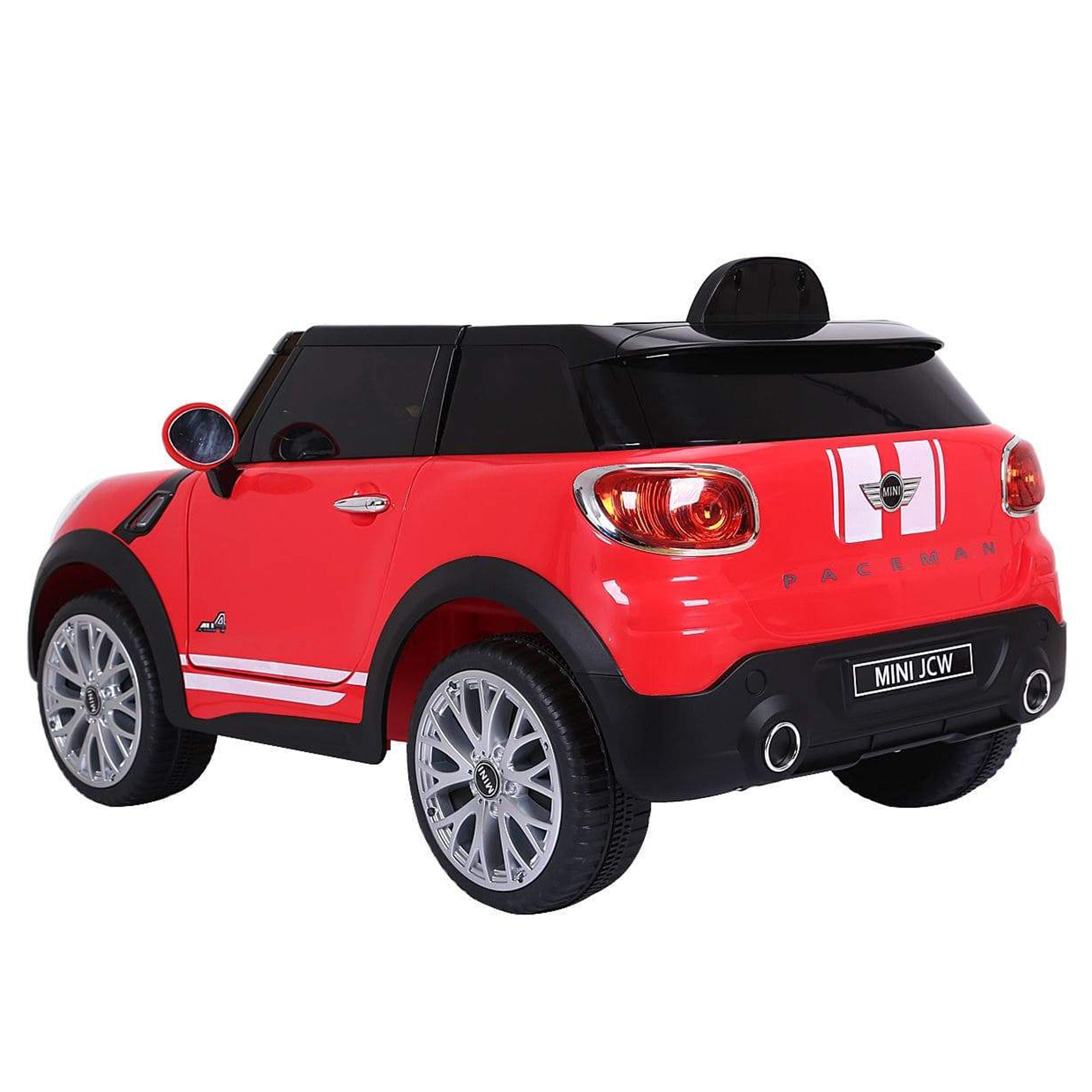 Ride On Electric Car Licensed Mini Cooper Kids Red - DerakBikes