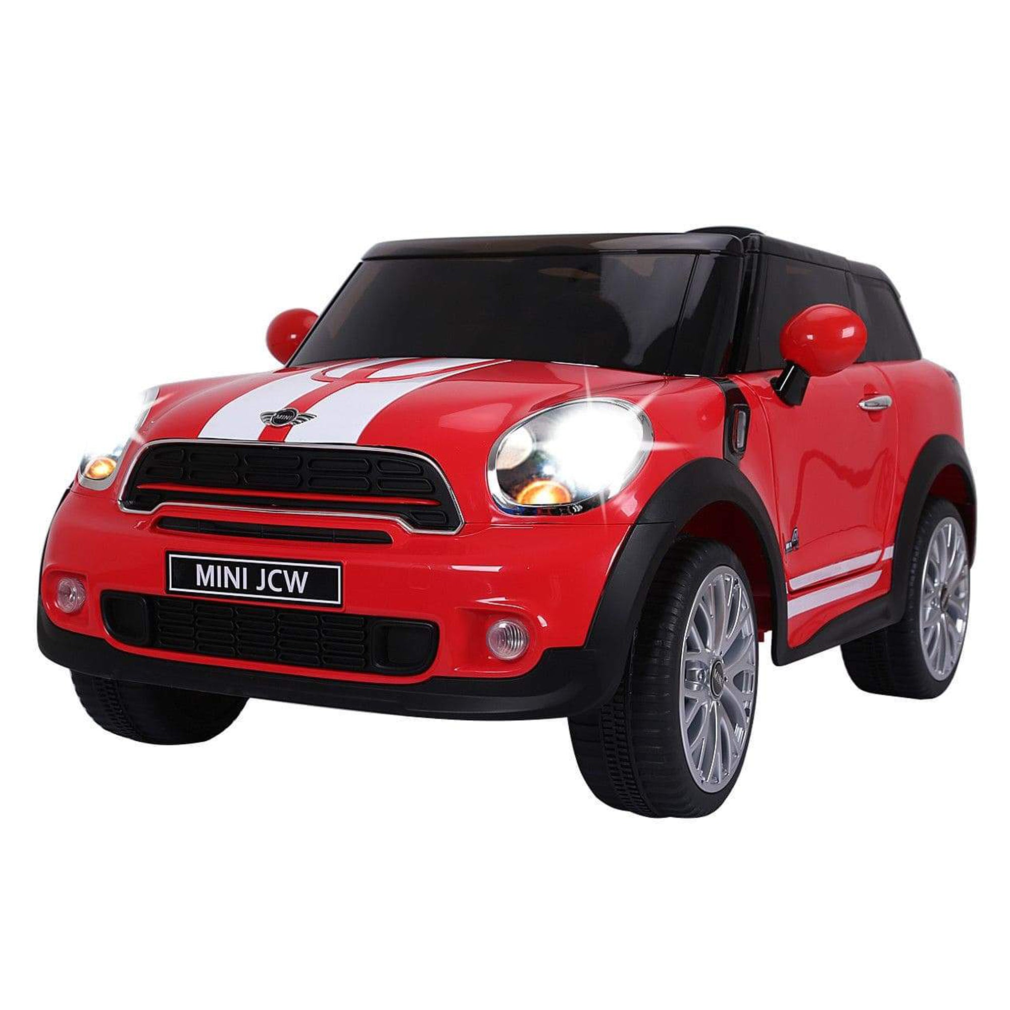 Ride On Electric Car Licensed Mini Cooper Kids Red - DerakBikes