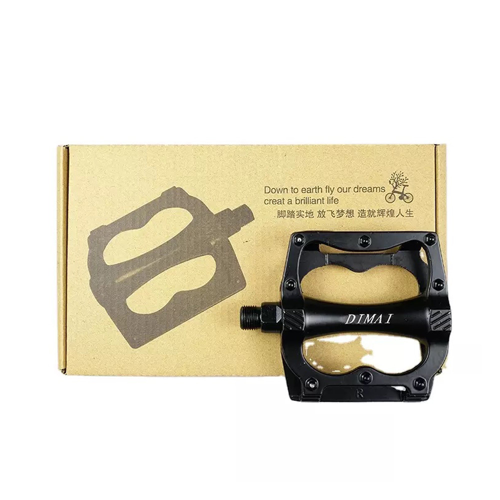 Pedals Alloy Mountain Bicycle MTB Flat Anti-Slip Set -DerakBikes