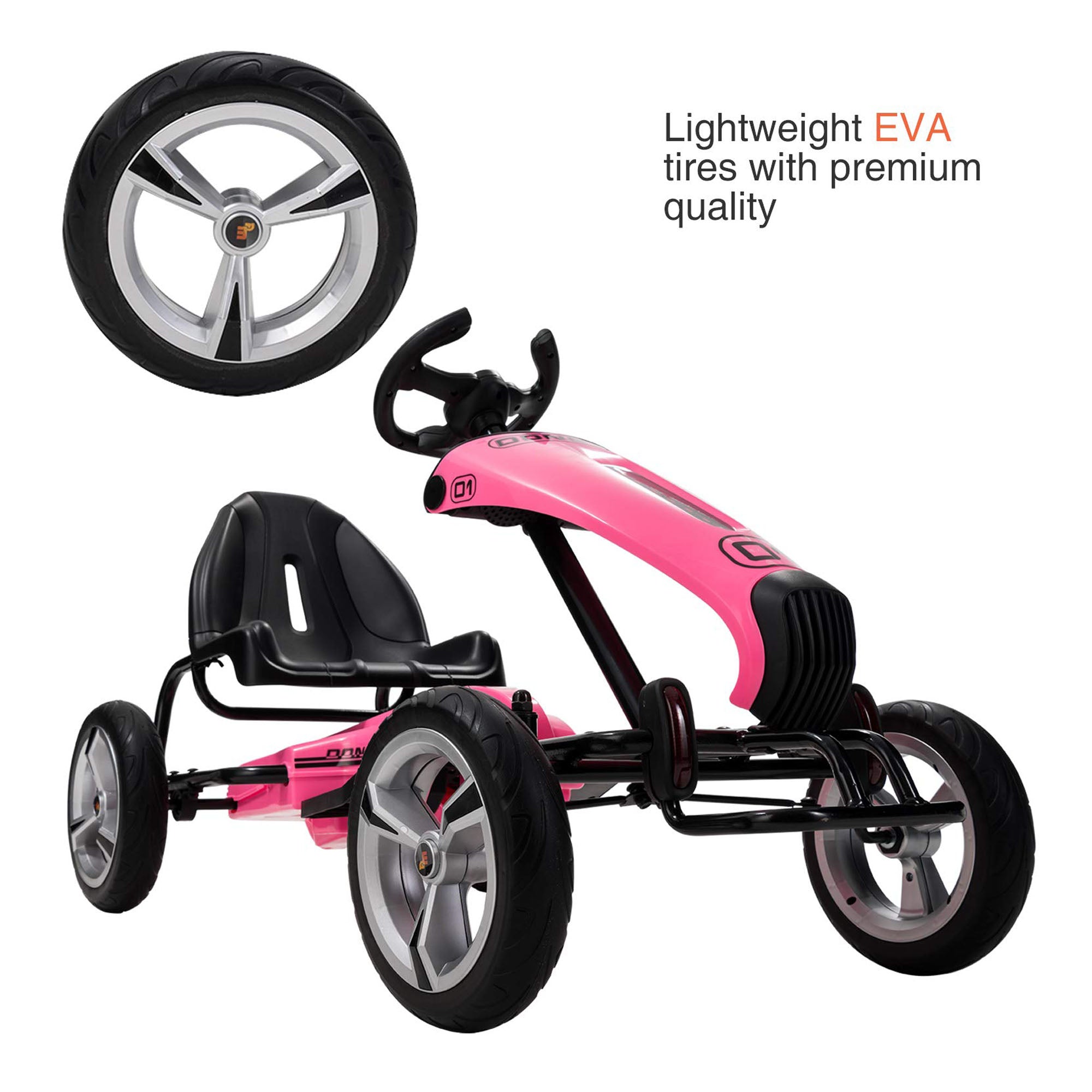 Pedal Go Kart For Kids DMD-308 Pink - Derakbikes