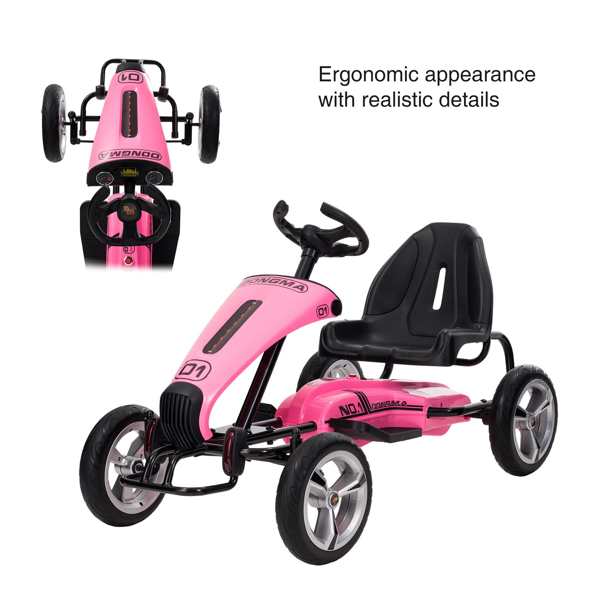 Pedal Go Kart For Kids DMD-308 Pink - Derakbikes