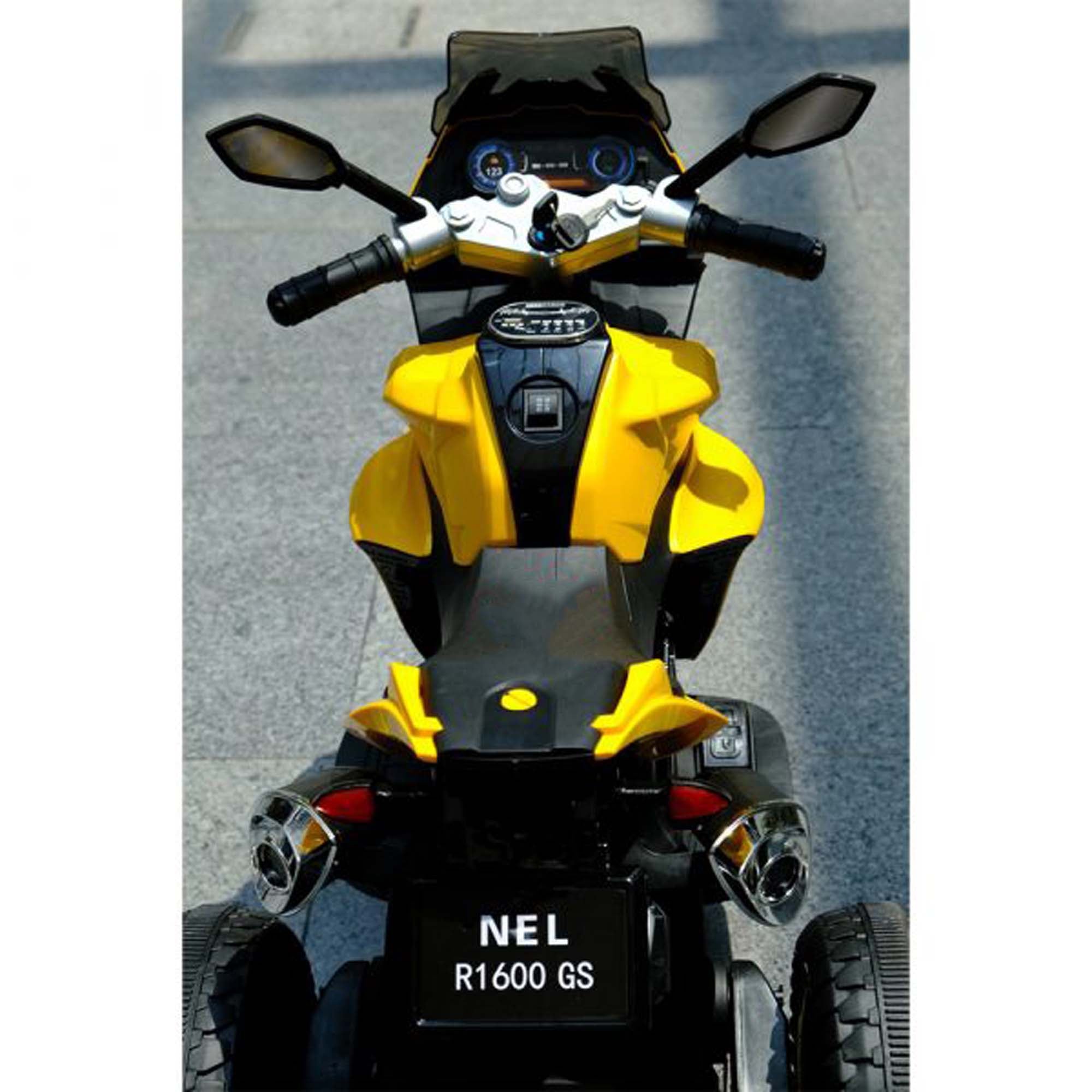 Ride On Electric Bike Kids NEL-R1600GS Hand Race Yellow