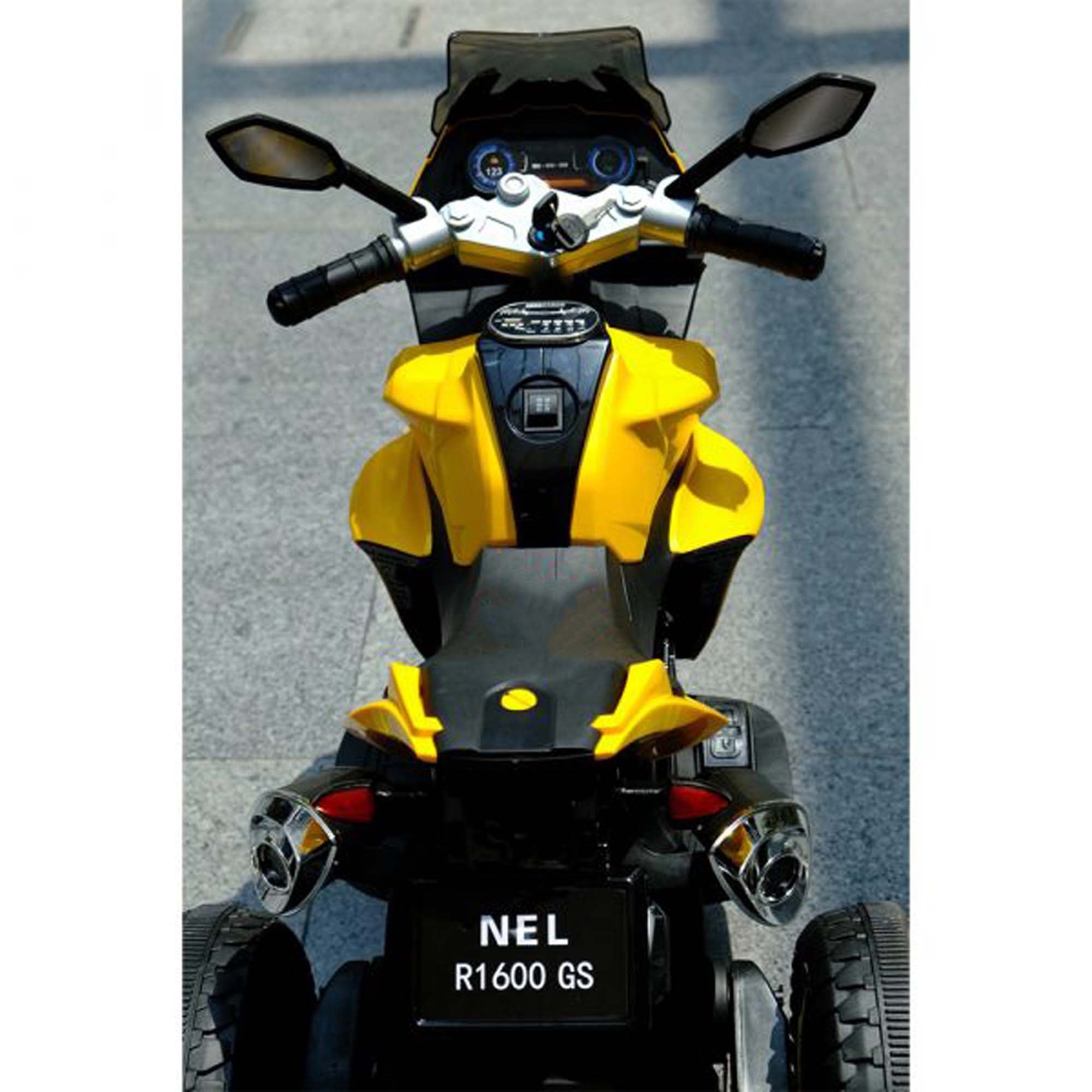 Ride On Electric Bike Kids NEL-R1600GS Hand Race Yellow