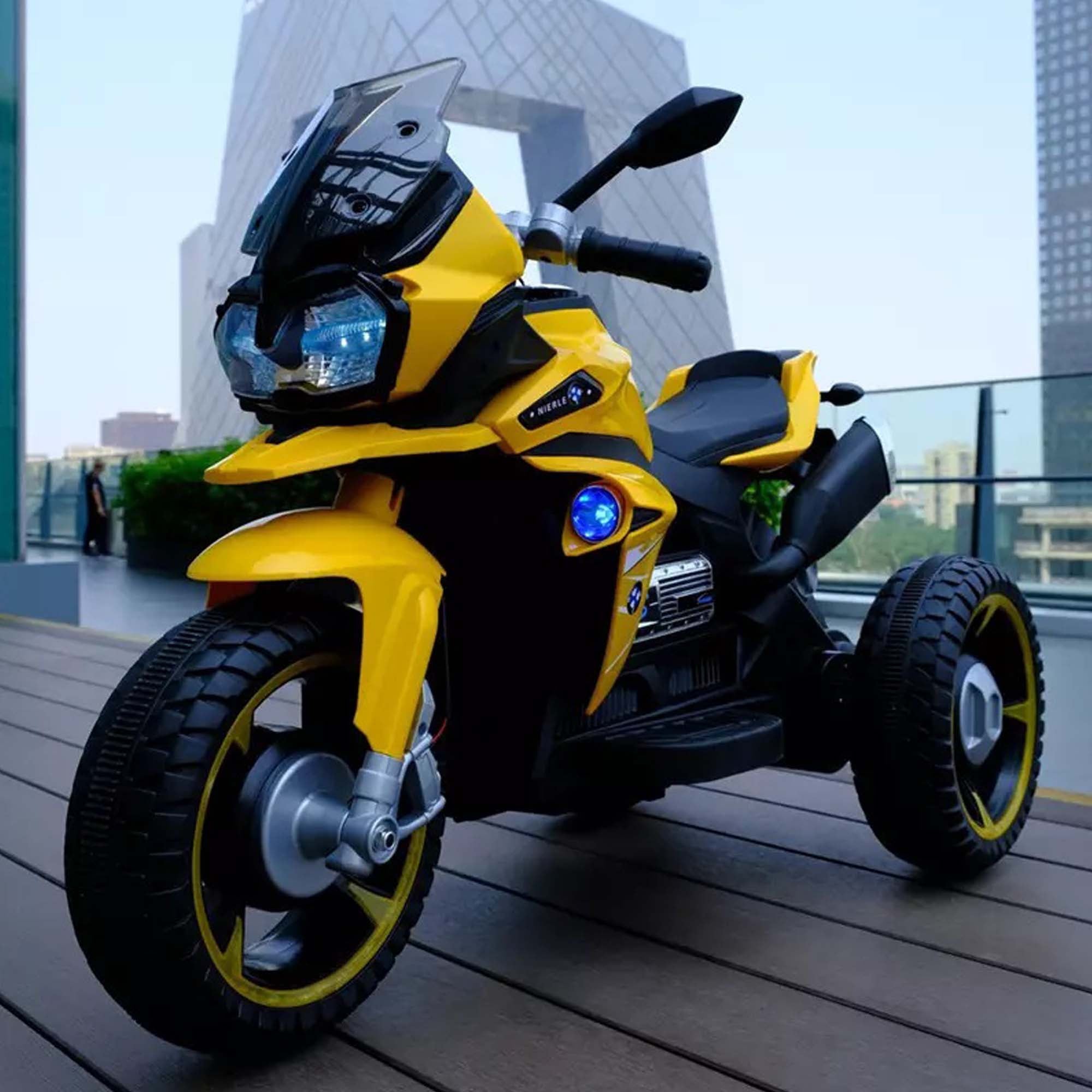 Ride On Electric Bike Kids NEL-R1600GS Hand Race Yellow