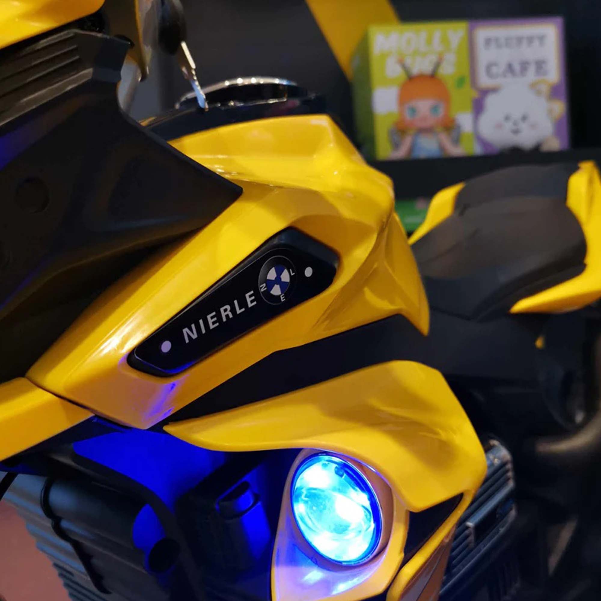 Ride On Electric Bike Kids NEL-R1600GS Hand Race Yellow