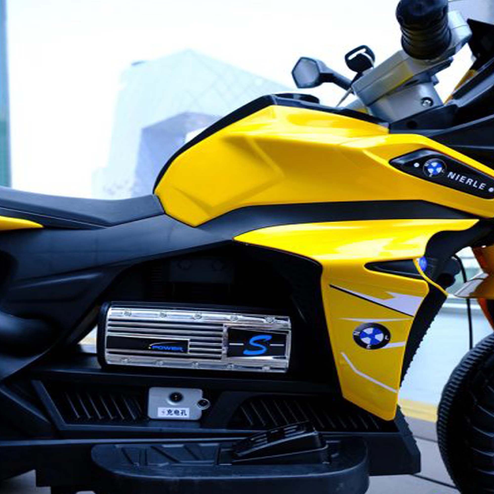 Ride On Electric Bike Kids NEL-R1600GS Hand Race Yellow