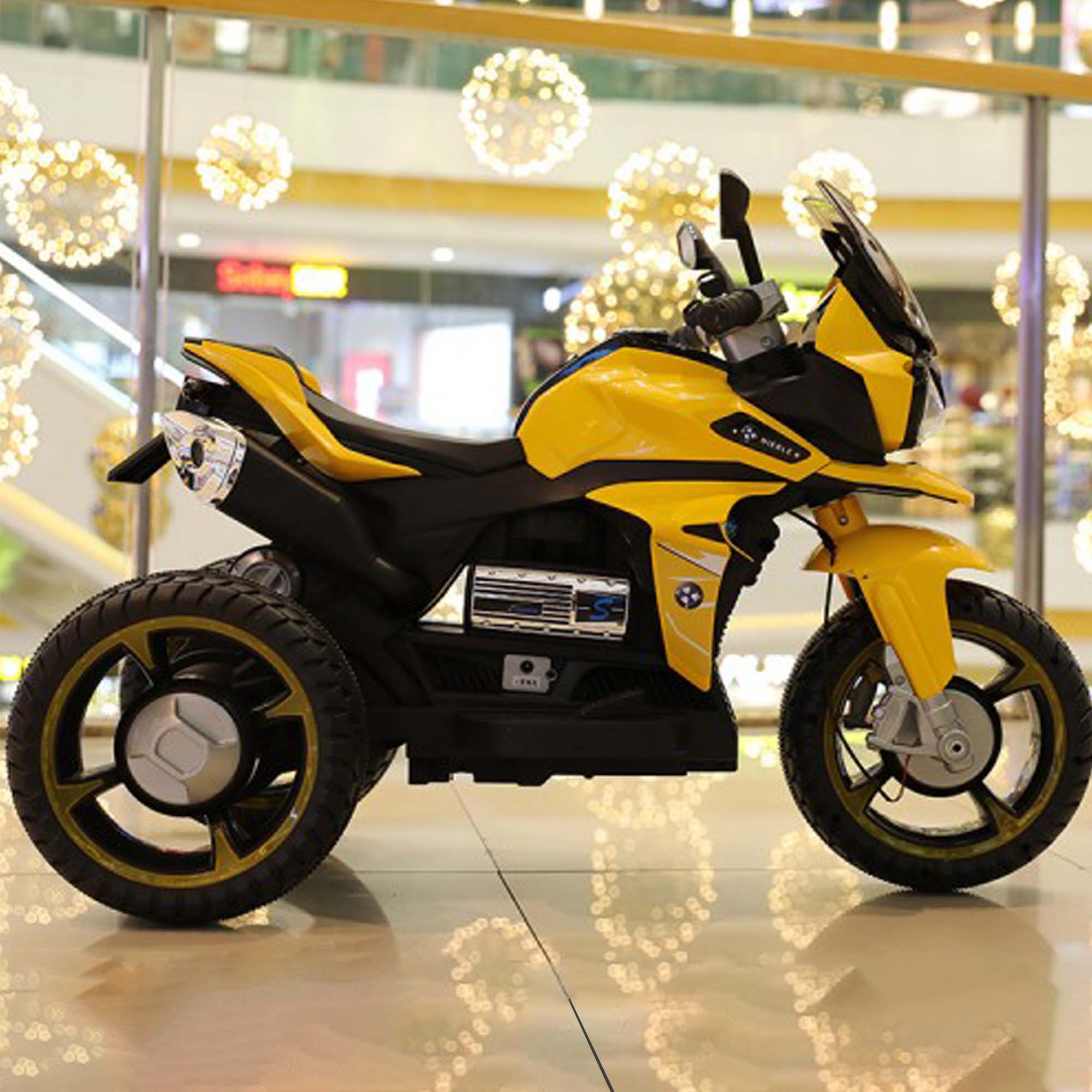 Ride On Electric Bike Kids NEL-R1600GS Hand Race Yellow