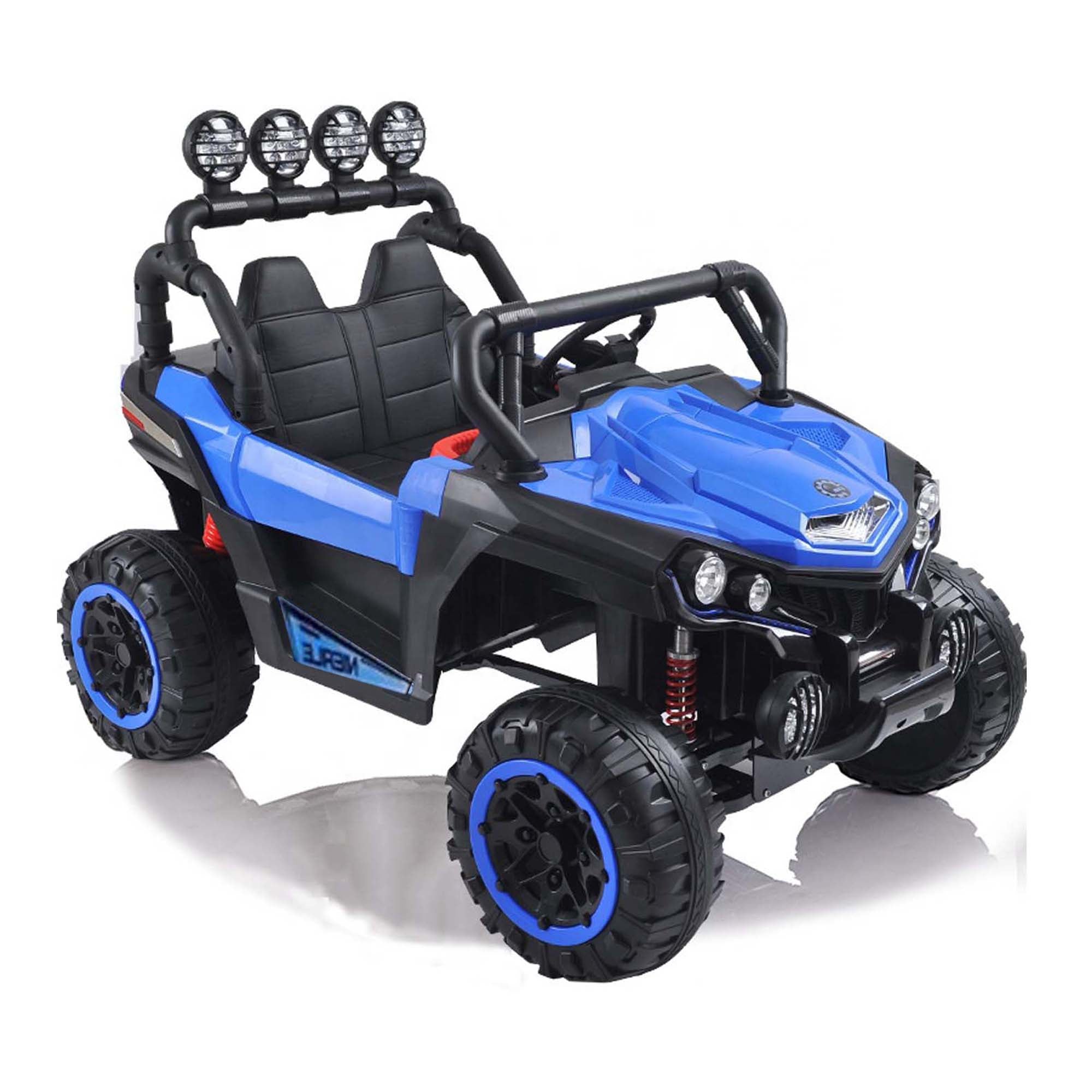 Ride On Electric Buggy NEL-903 4X4 Kids 2 Seater EVA Tyre Leather Seat Blue