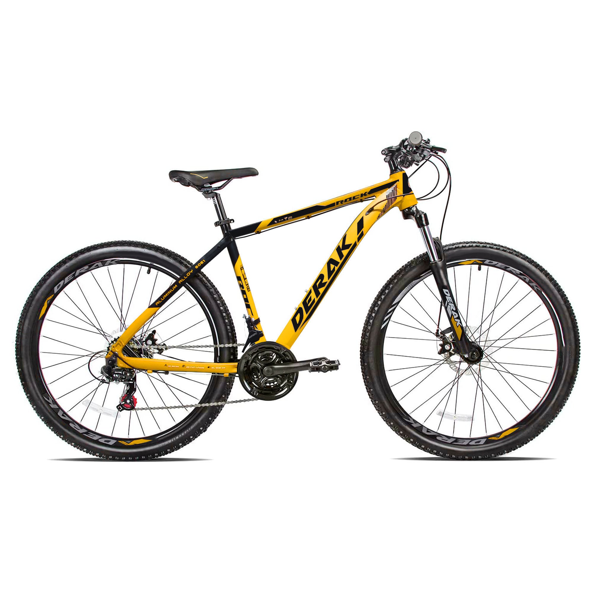 Rock Aluminum Bicycle Adults 26 Inch Yellow (100% Assembled)