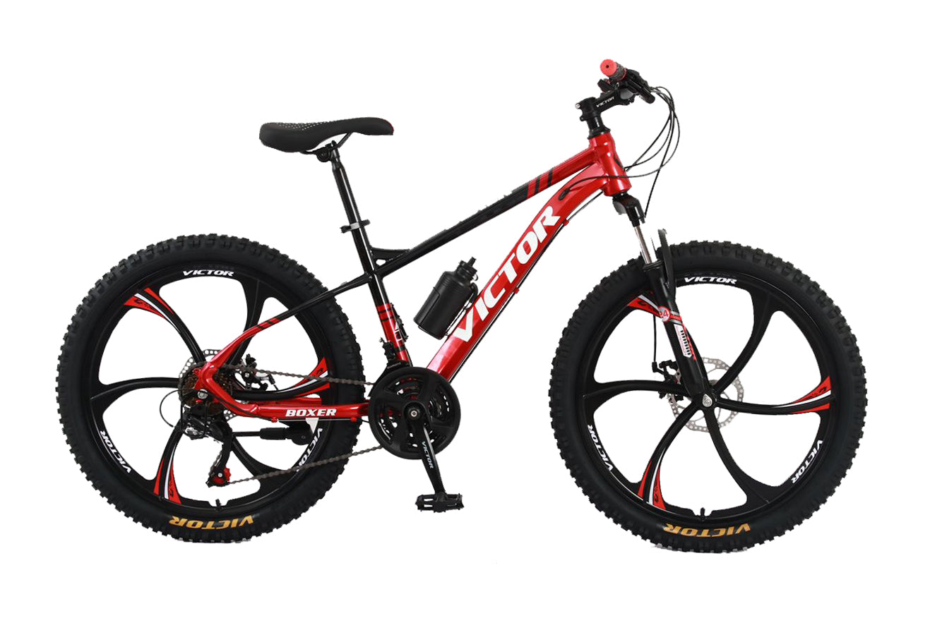 VICTOR- 26inch Youth/Adult Mountain Bike, 7-21 Speeds turnery By DerakBikes (26, RED)