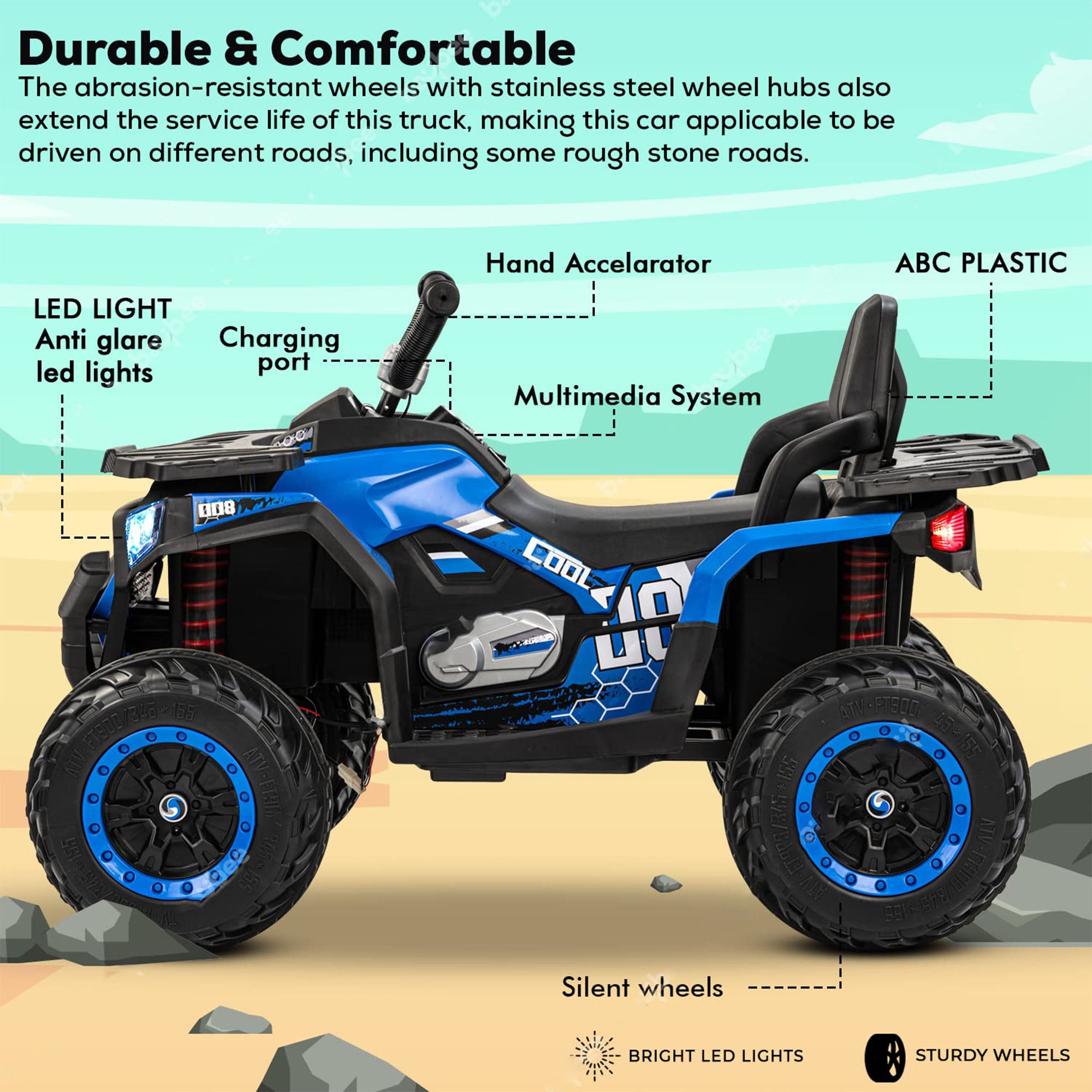 Ultimate Off-Road Thrills with the NEL-007 Ride On Bike ATV Quad