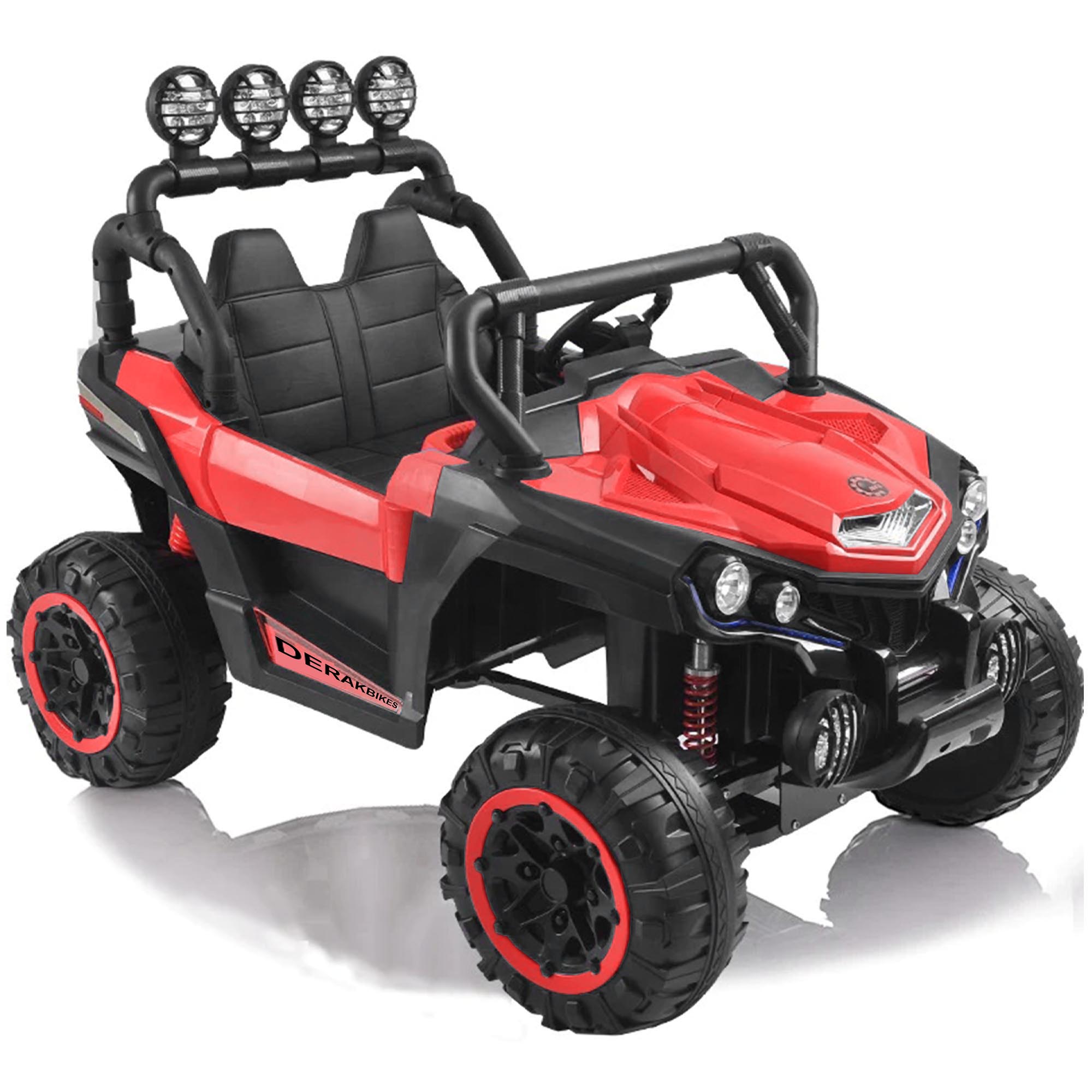 Ride On Electric Buggy NEL-903 4X4 Kids 2 Seater EVA Tyre Leather Seat Red
