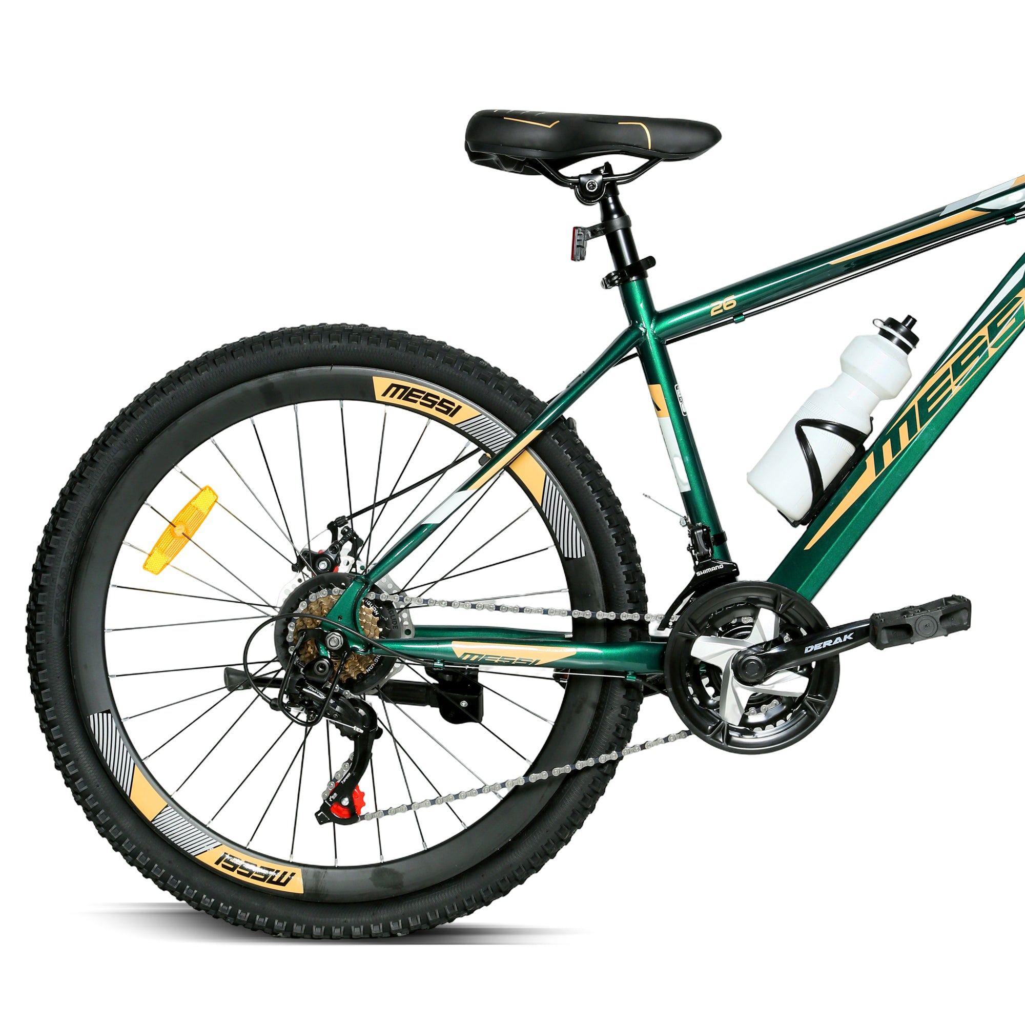 Messi 26-inch Youth/Adult Mountain Bike, 7-21 Speeds turnary By DerakBikes (26, Green)