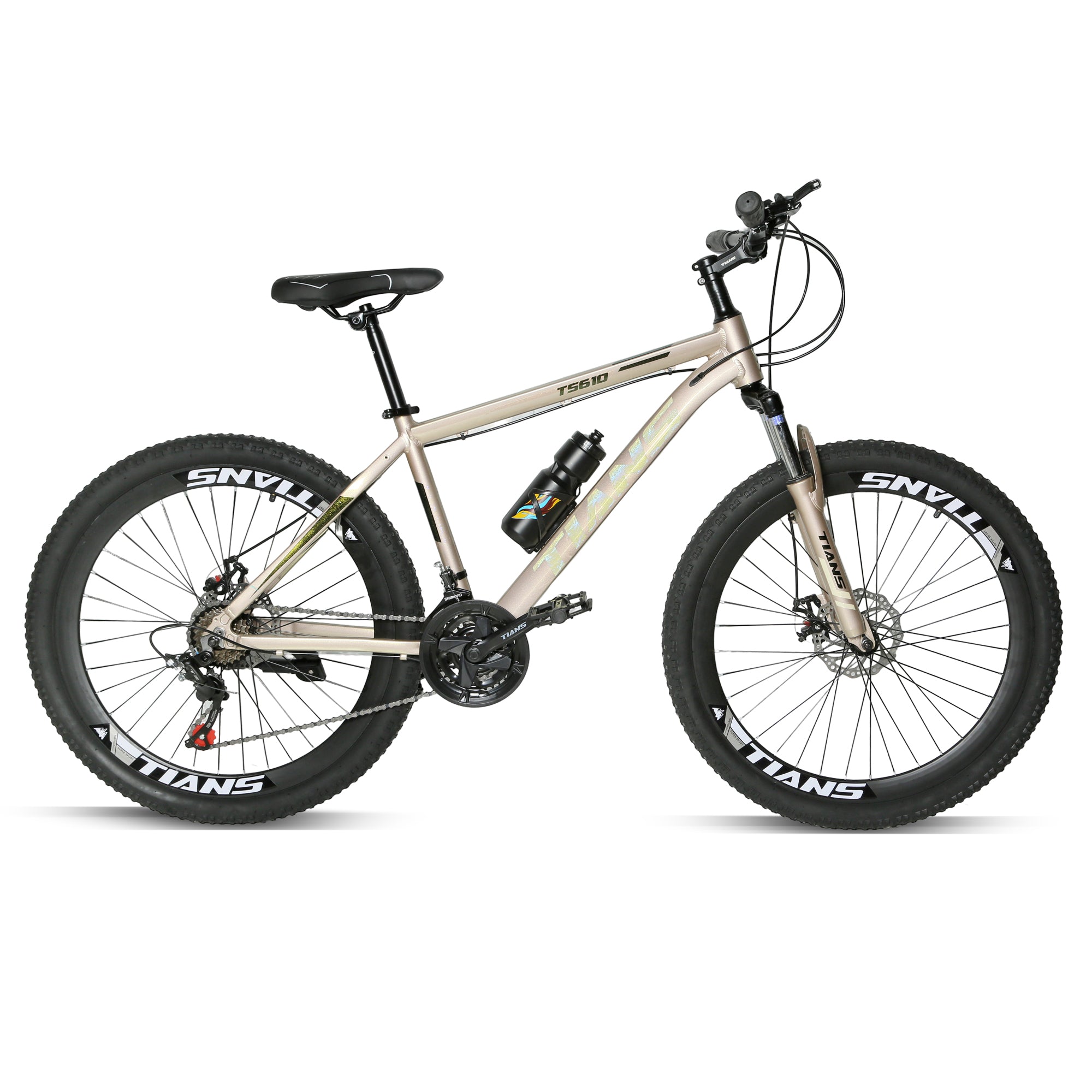 Derak 26 inch Tians full aluminium Youth/Adult Mountain Bike, 7-21 Speeds turnary By DerakBikes (26, Gold)