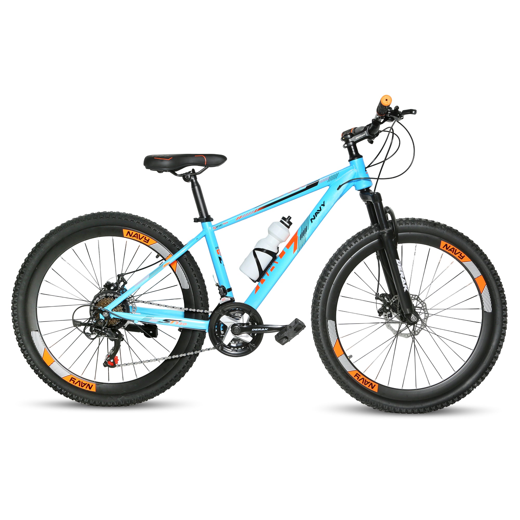 Derak 26 inch Navy Youth/Adult Mountain Bike, 7-21 Speeds turney By DerakBikes (26, blue)